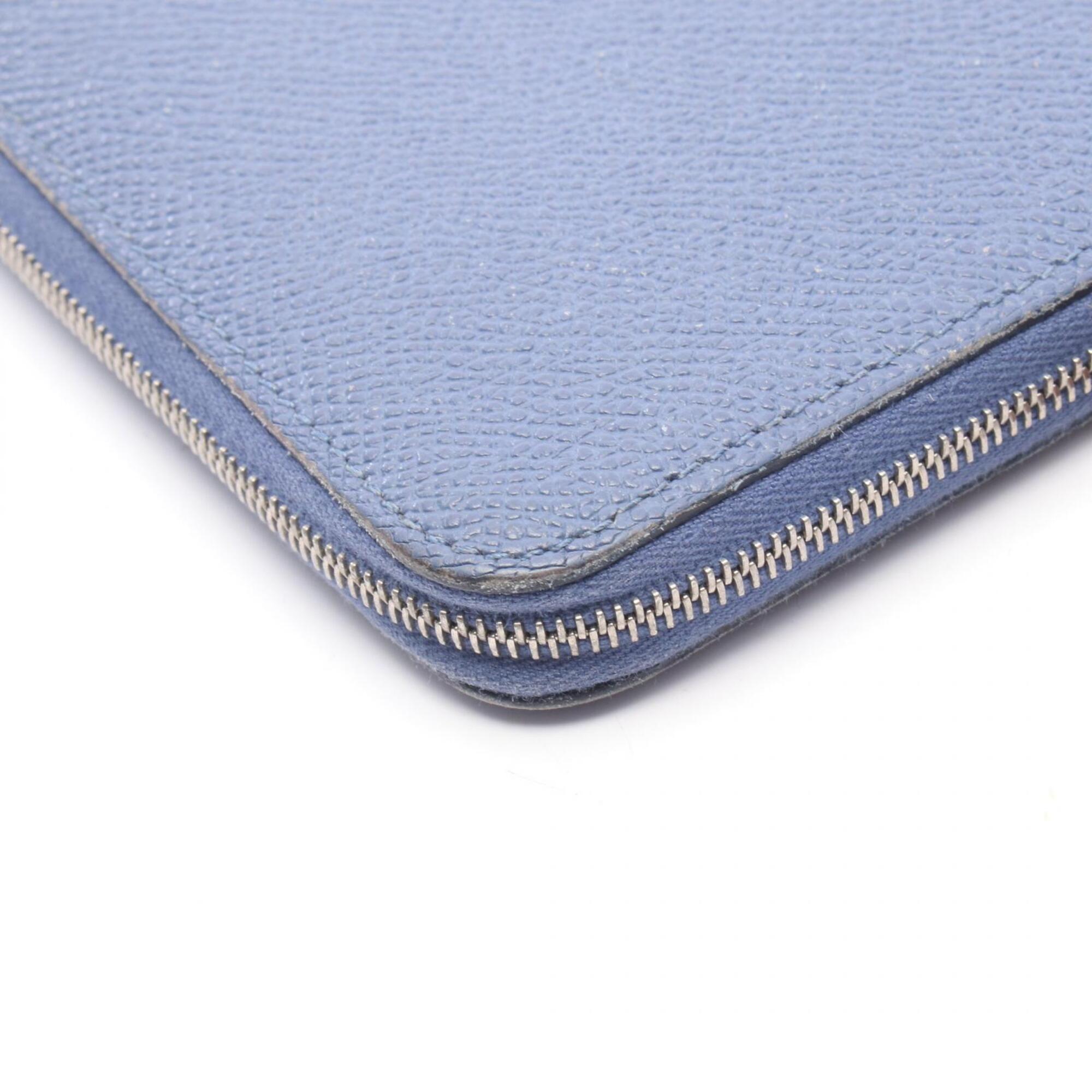 Hermes Blue Epsom Leather Long Wallet (Bi-Fold) (Pre-Owned)