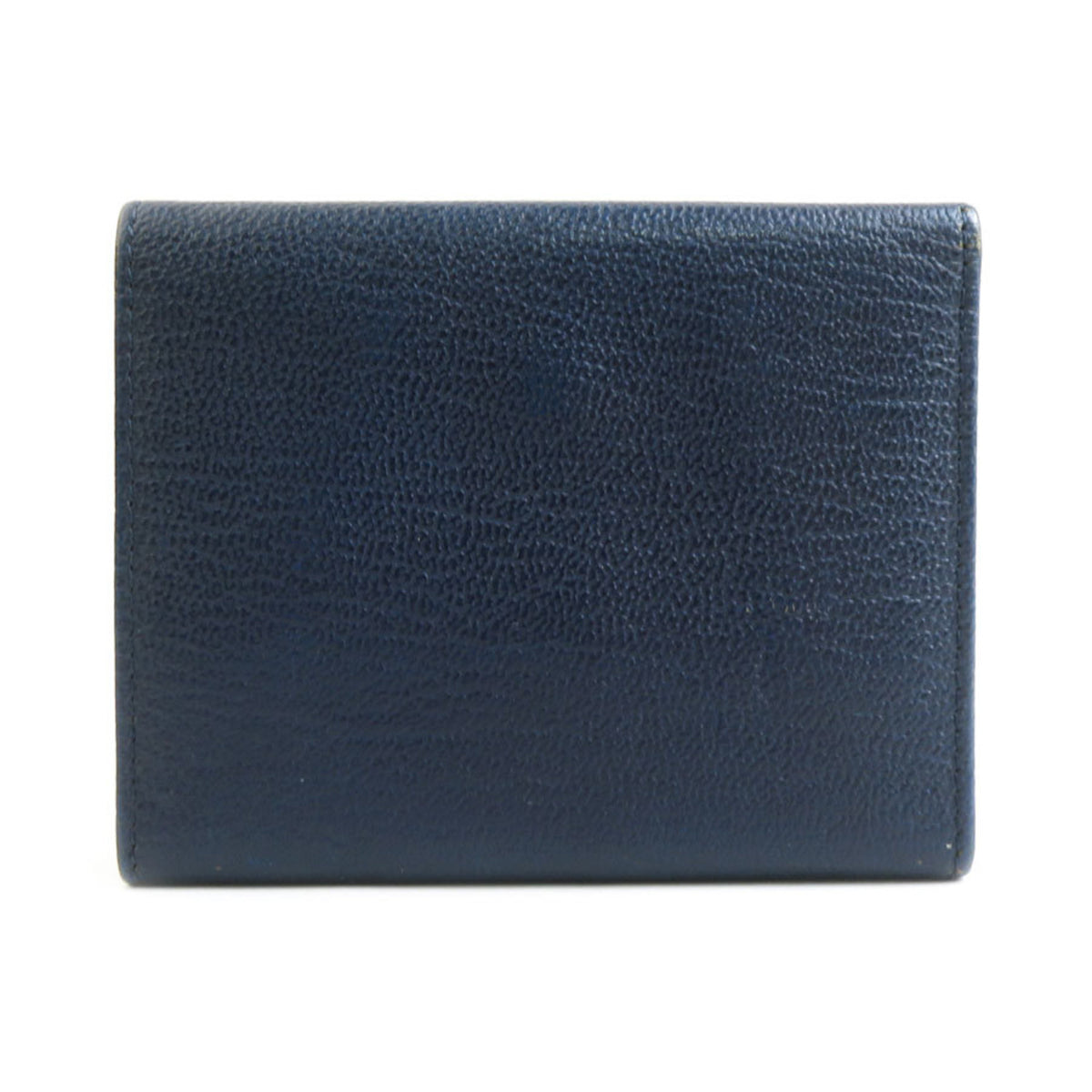 Chanel Navy Leather Wallet (Tri-Fold) (Pre-Owned)