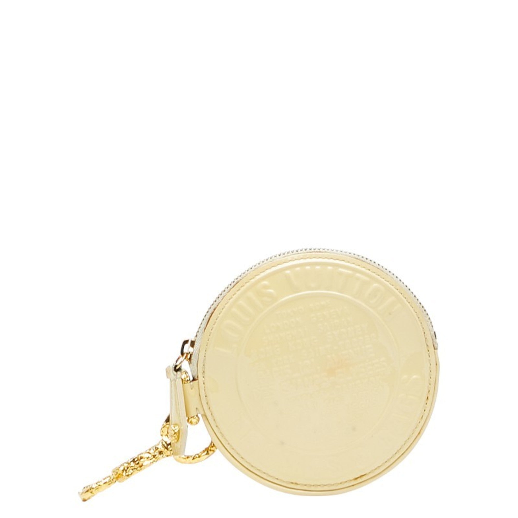 Louis Vuitton Vernis Yellow Leather Coin Purse/Coin Case (Pre-Owned)