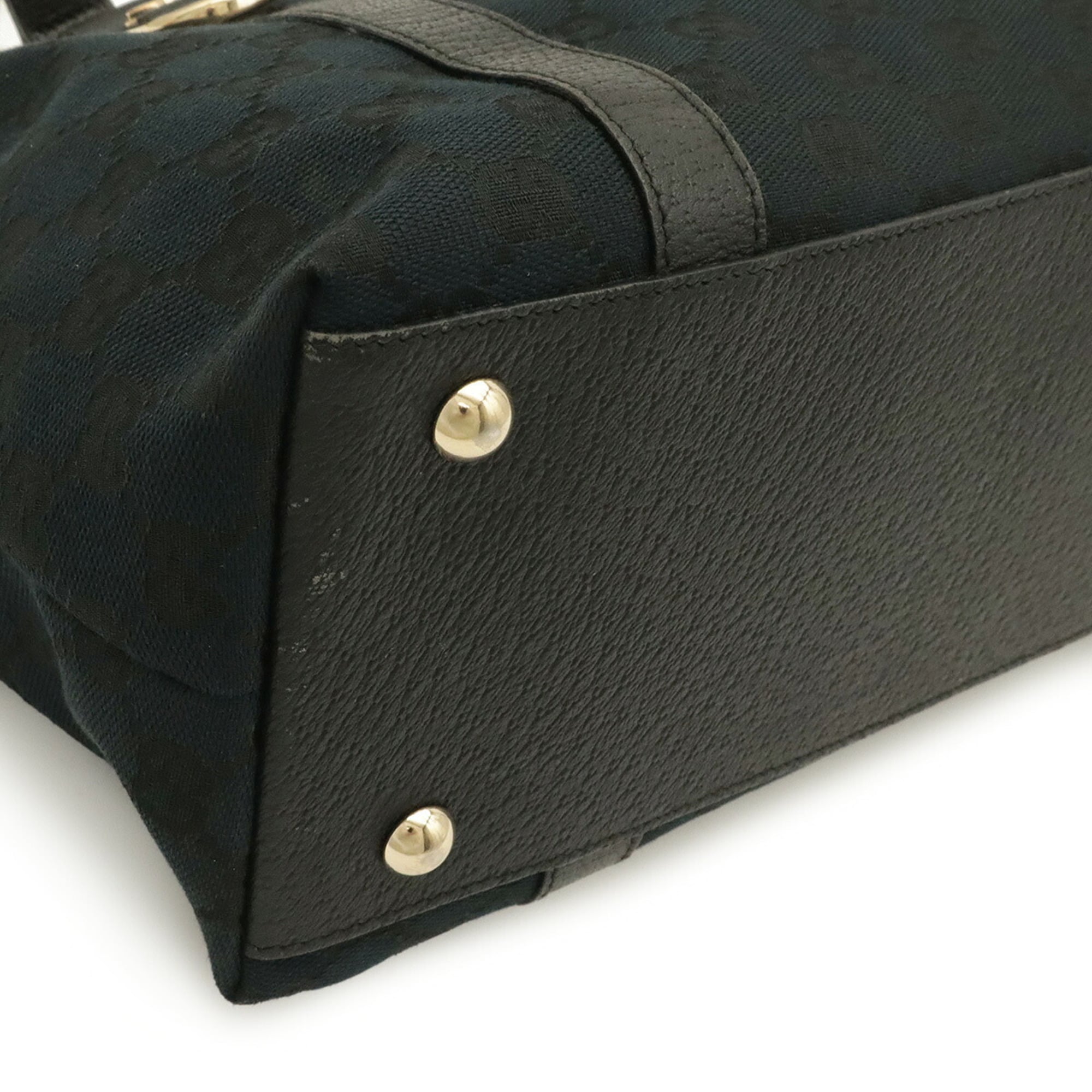 Gucci Black Gg Canvas Shoulder Bag Tote Bag (Pre-Owned)