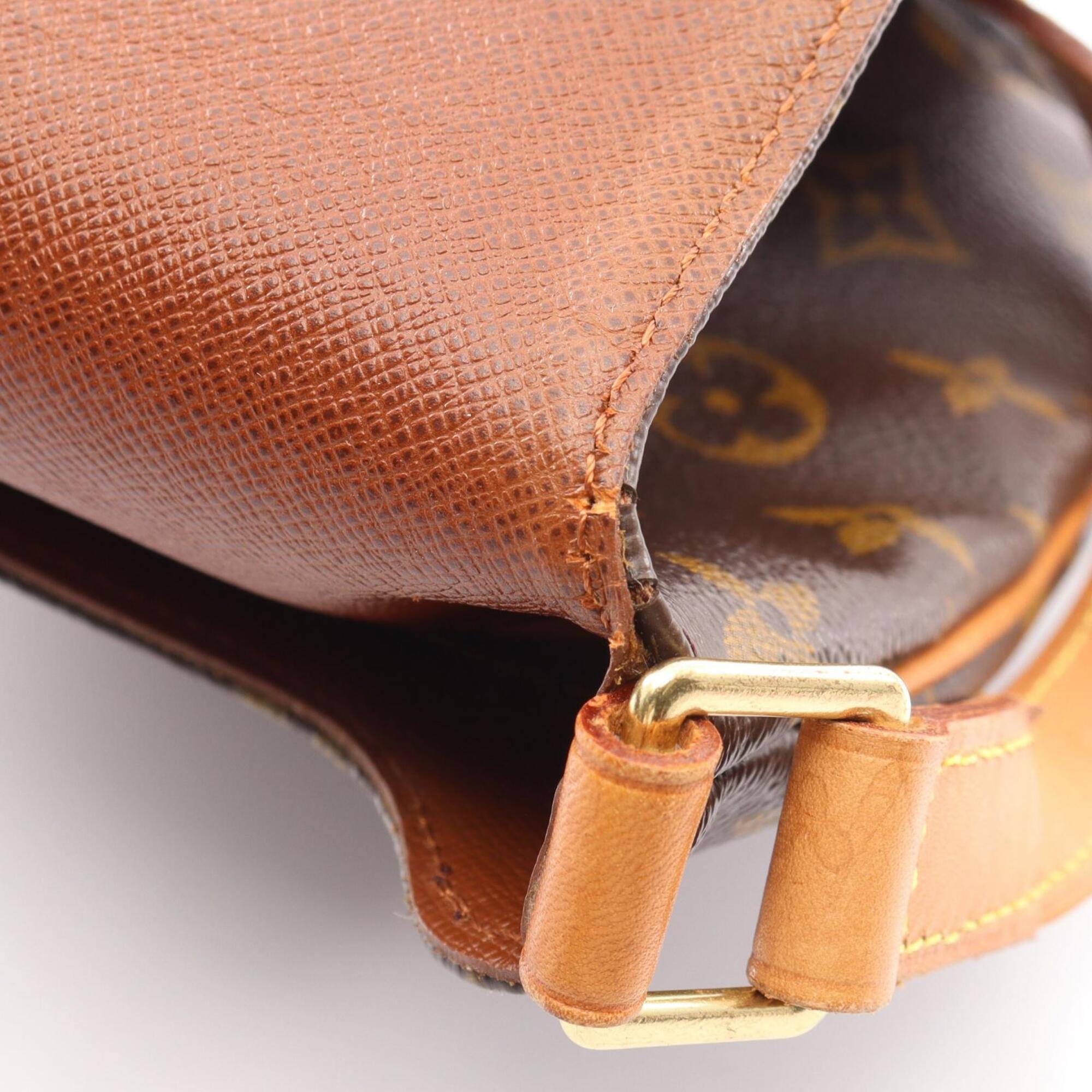 Louis Vuitton Monogram Brown Coated Canvas Leather Handbag Shoulder Bag (Pre-Owned)