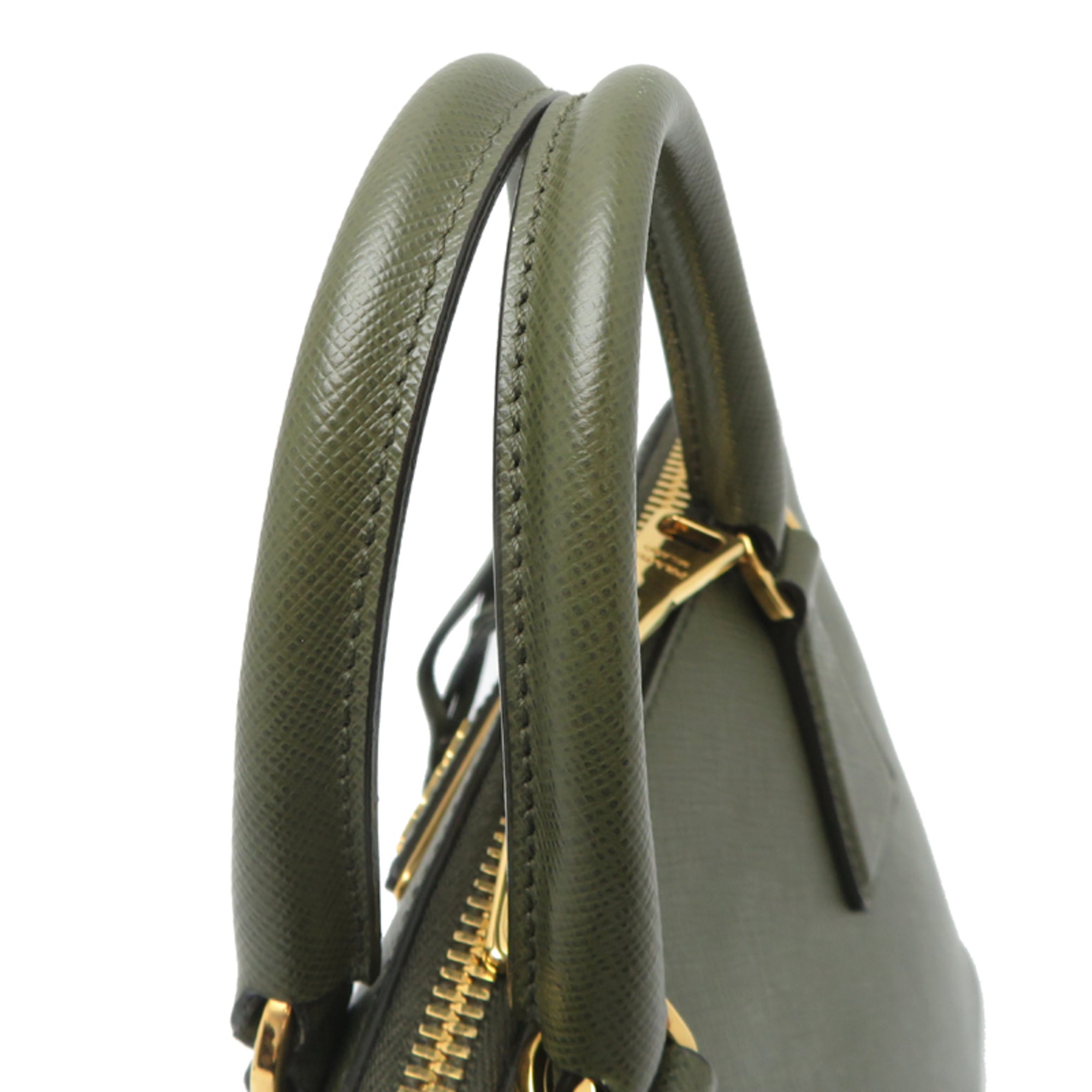 Prada Green Leather Handbag (Pre-Owned)