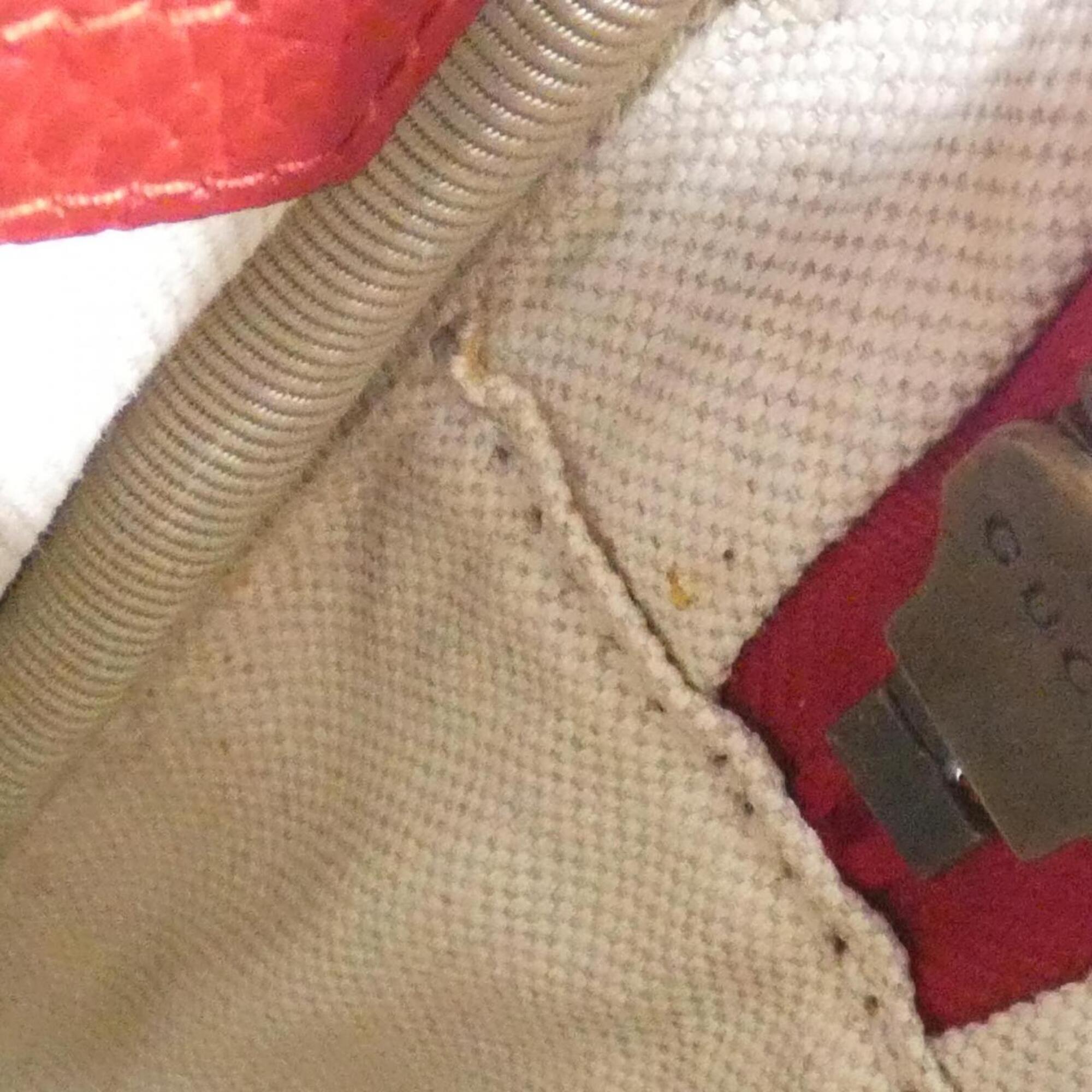 Gucci Red Color Leather Shoulder Bag (Pre-Owned)