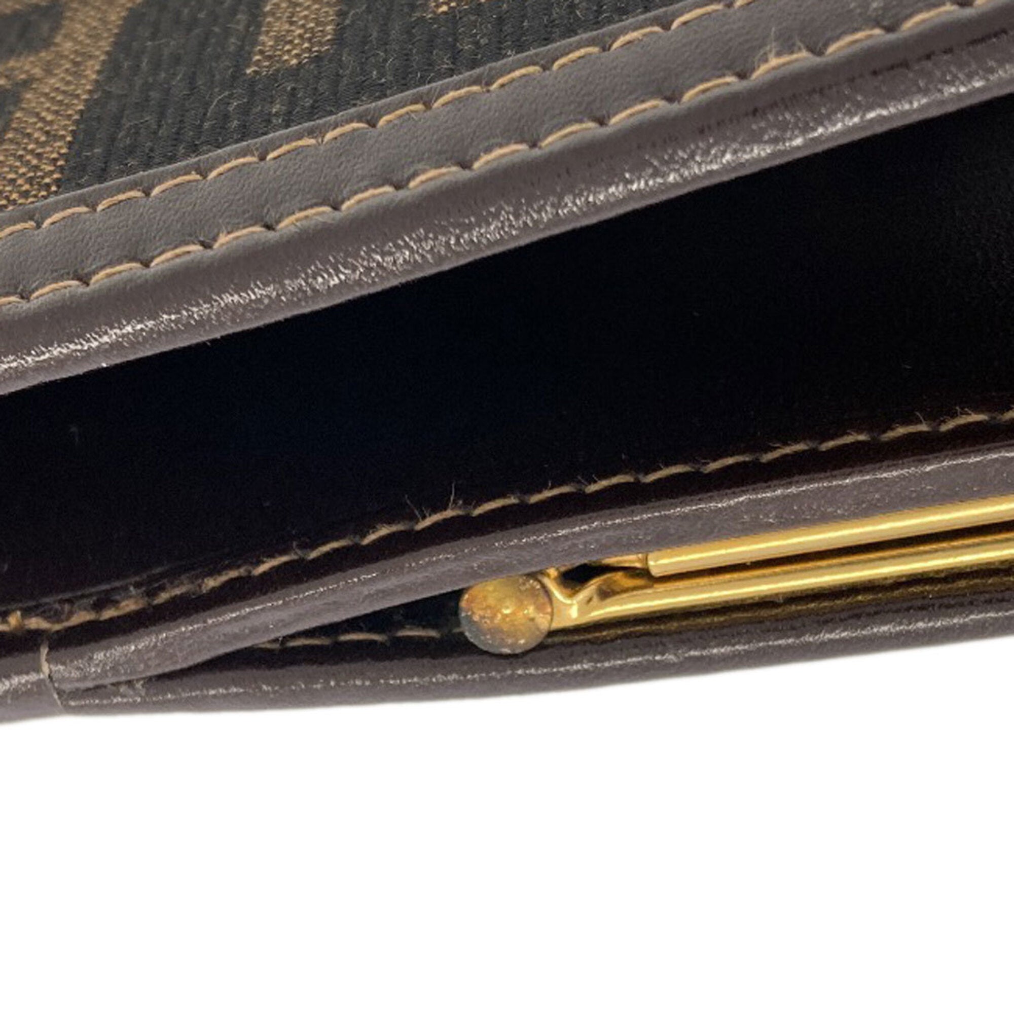 Fendi Brown Canvas Leather Wallet (Bi-Fold) (Pre-Owned)