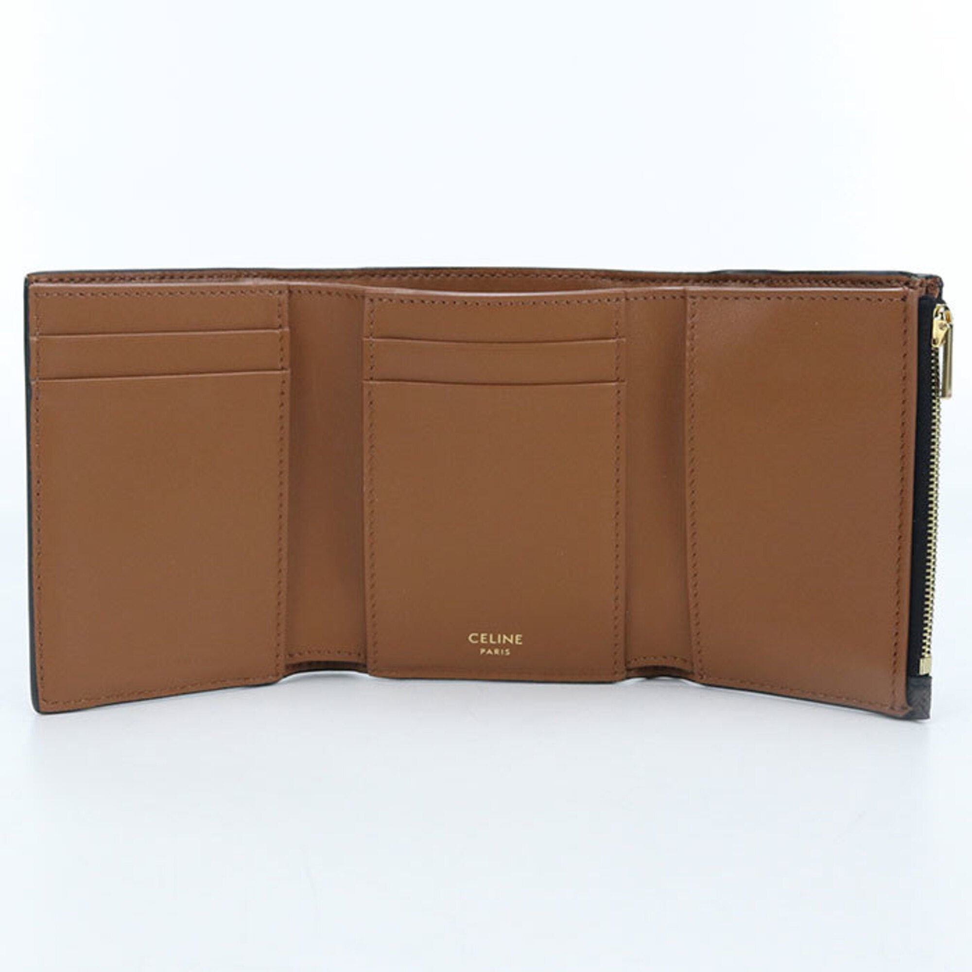 Celine Brown Pvc Wallet (Tri-Fold) (Pre-Owned)