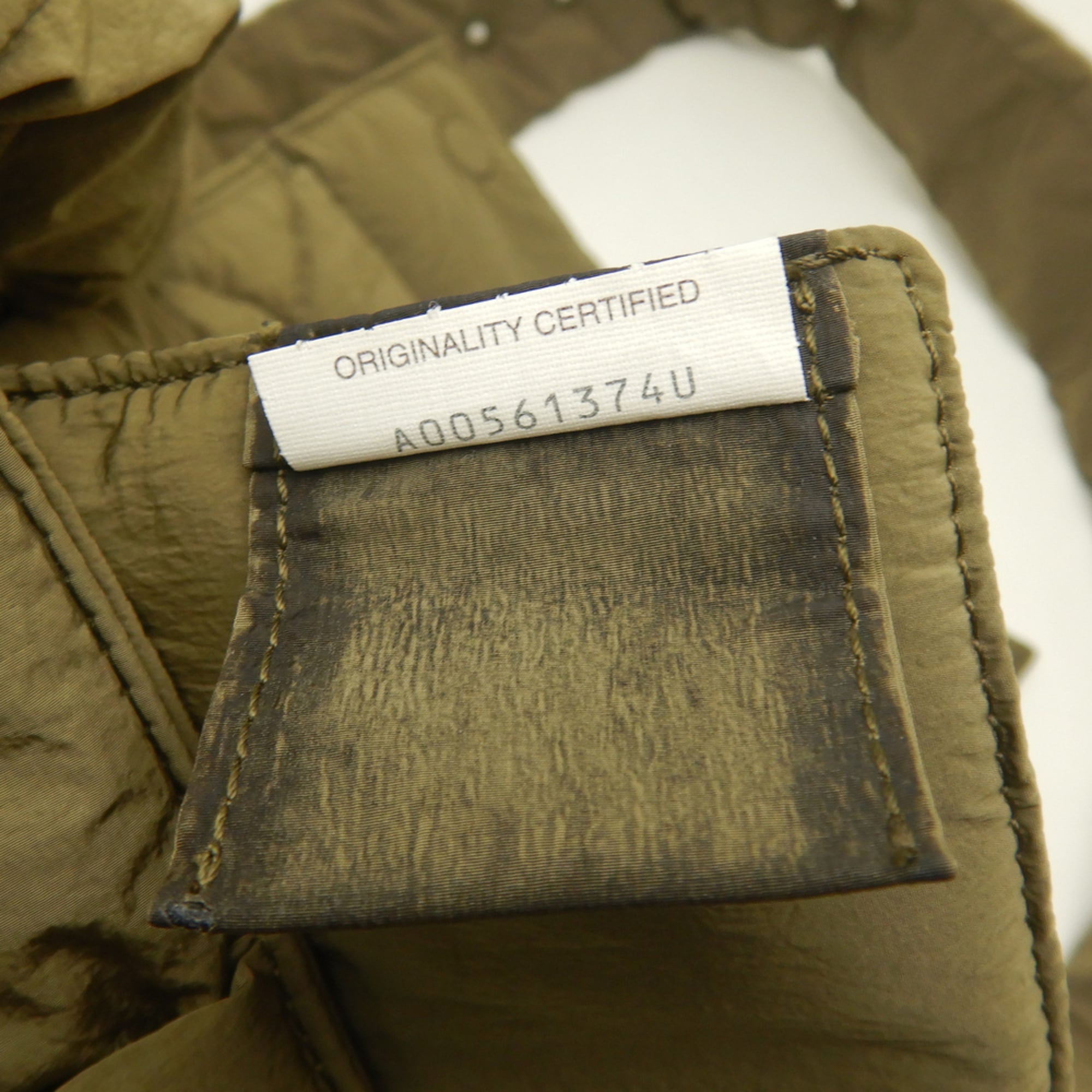Bottega Veneta Khaki Nylon Shoulder Bag (Pre-Owned)