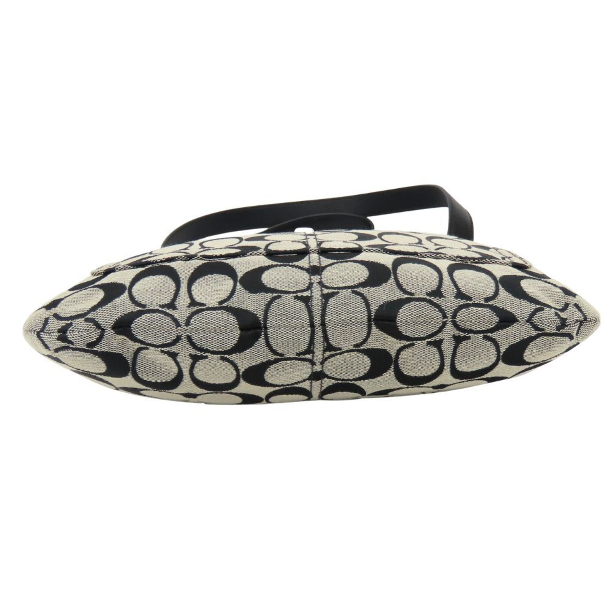 Coach Black Gray Signature Line Shoulder Bag (Pre-Owned)