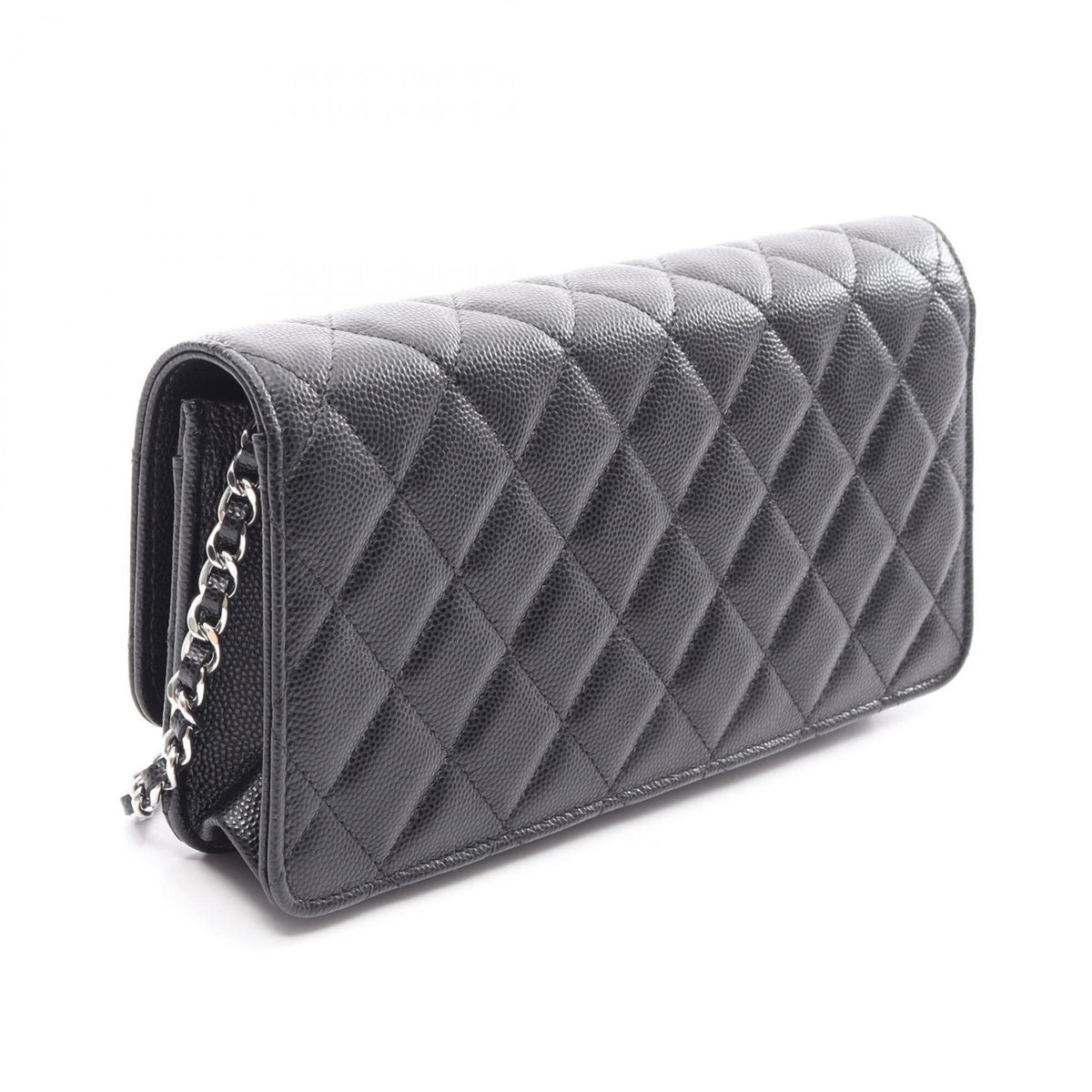 Chanel Black Grained Calfskin Handbag Shoulder Bag (Pre-Owned)