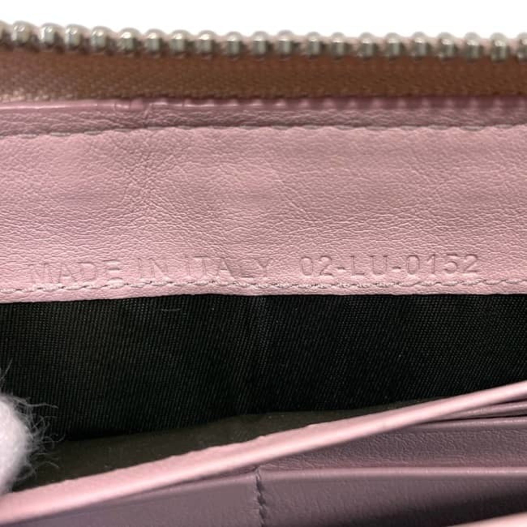 Christian Dior Beige Orange Patent Leather Leather Long Wallet (Bi-Fold) (Pre-Owned)