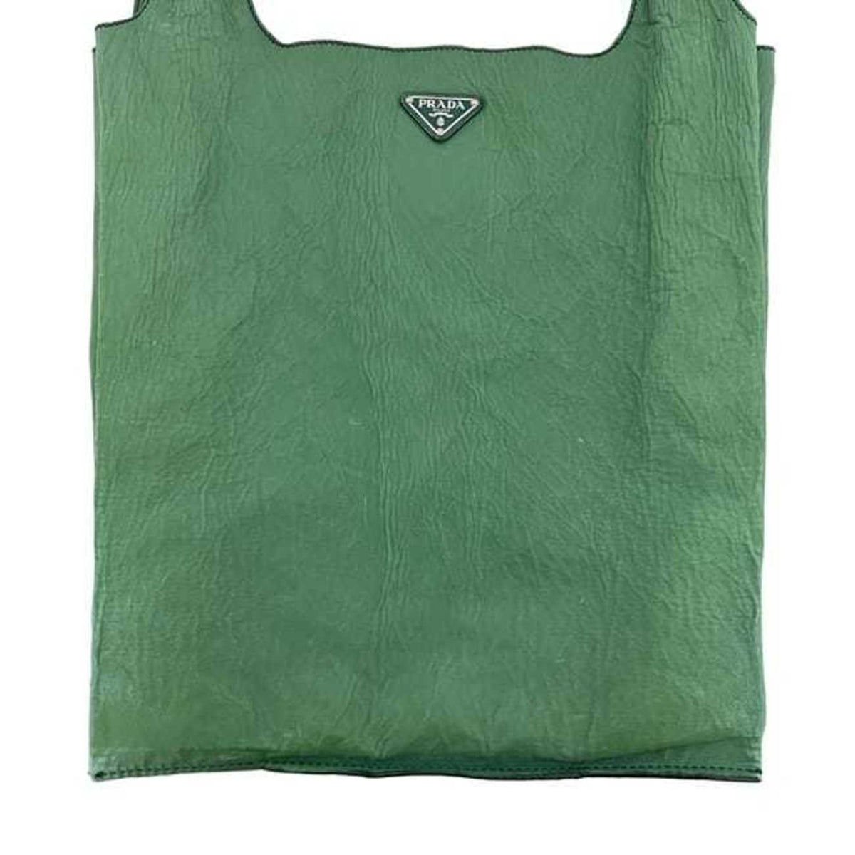 Prada Green Leather Eco-Bag Tote Bag (Pre-Owned)