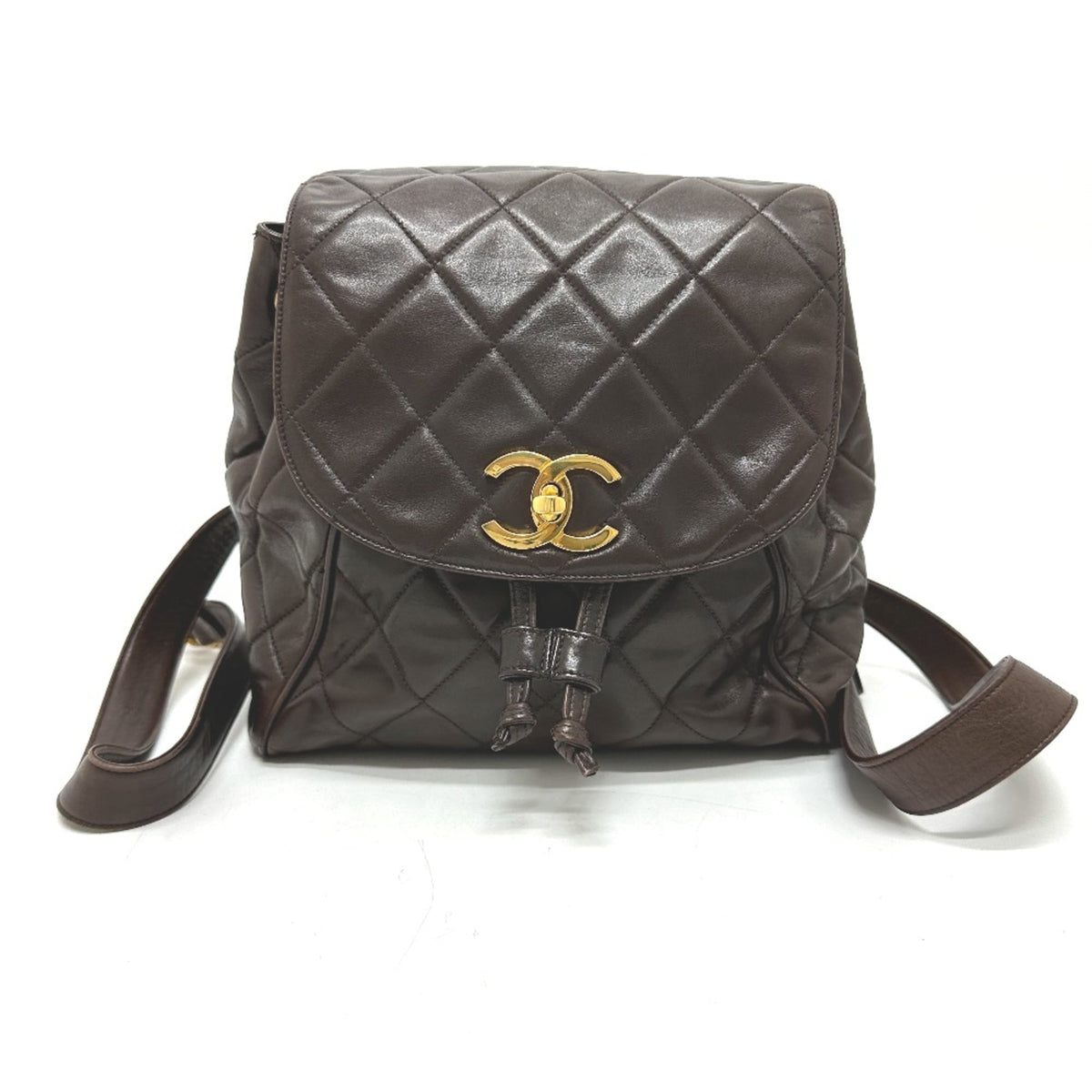 Chanel Brown Leather Backpack (Pre-Owned)