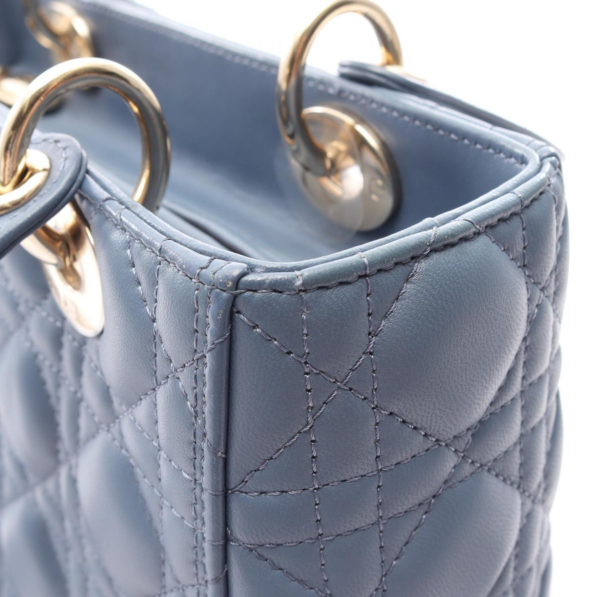 Christian Dior Blue Leather Handbag (Pre-Owned)
