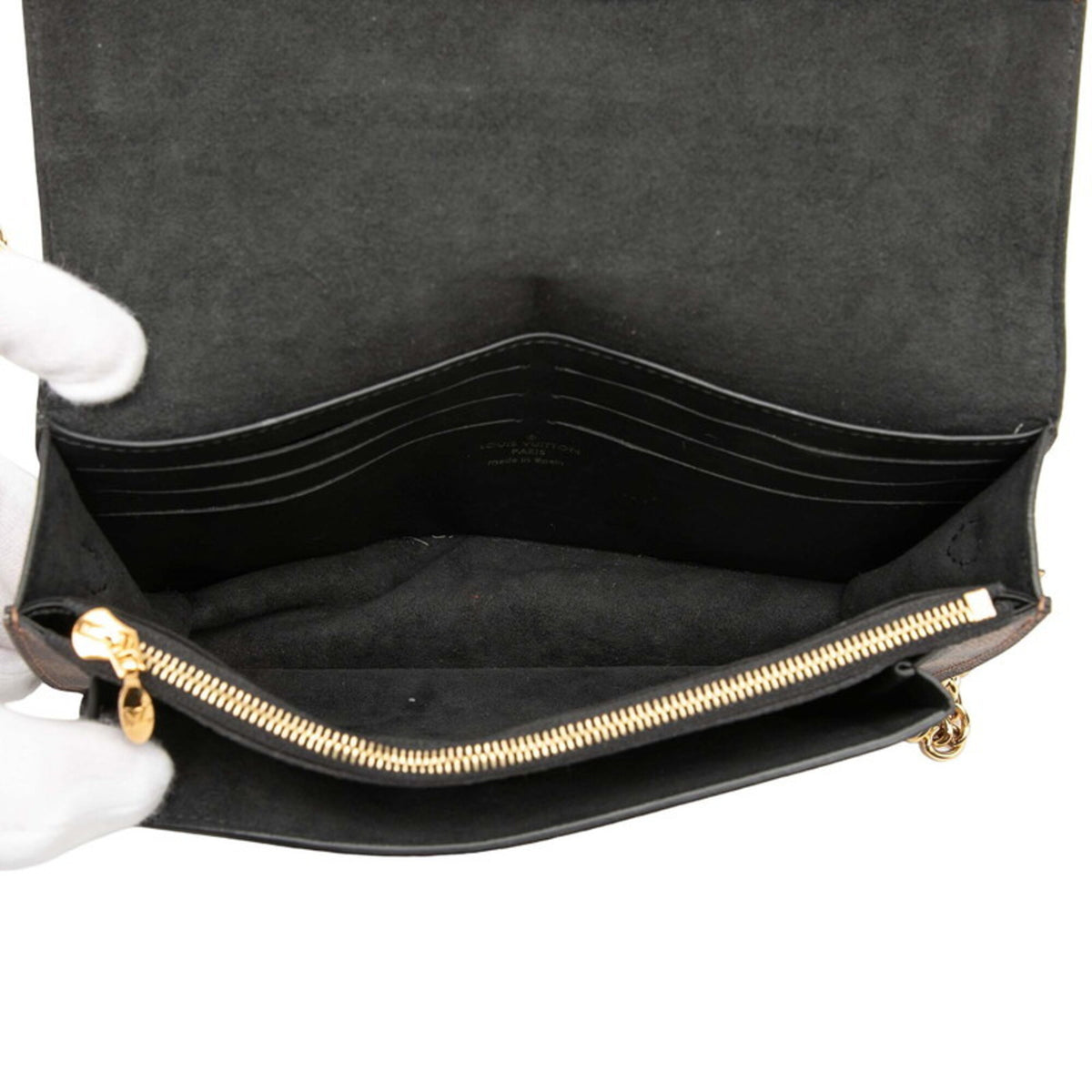 Louis Vuitton Damier Black Brown Pvc Leather Shoulder Bag (Pre-Owned)
