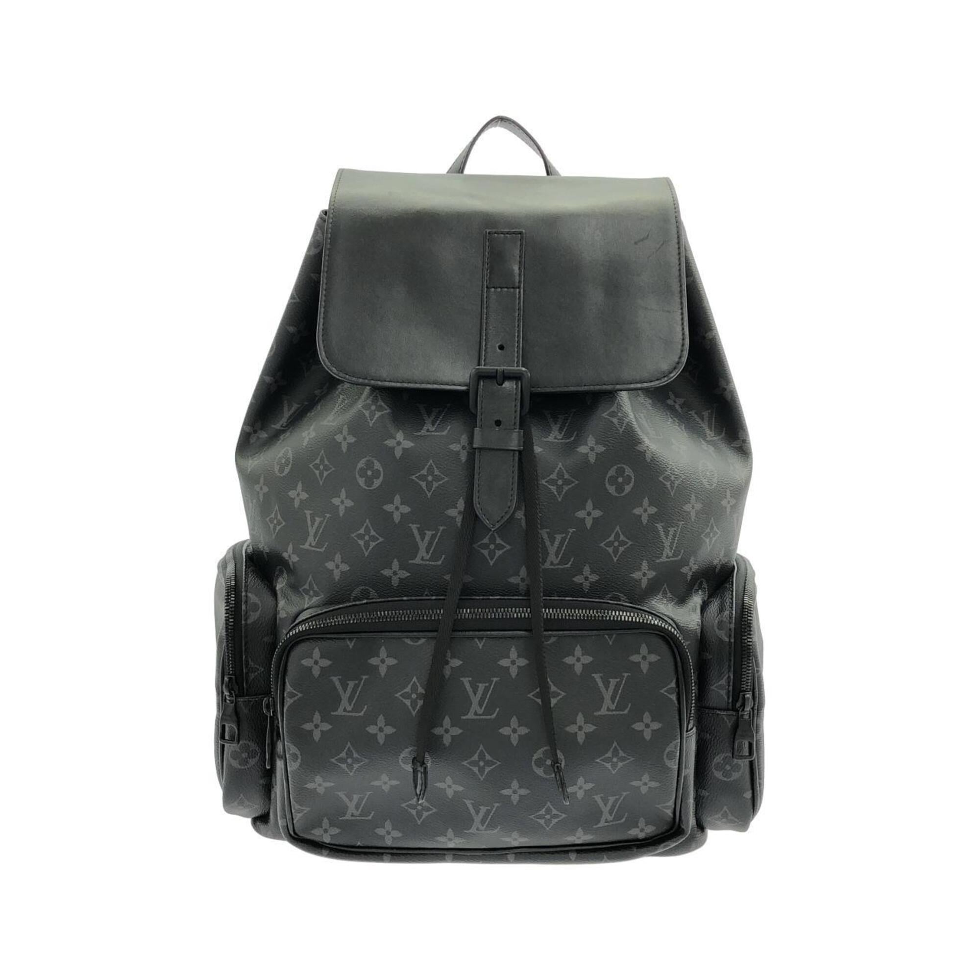 Louis Vuitton Monogram Eclipse Black Coated Canvas Backpack (Pre-Owned)