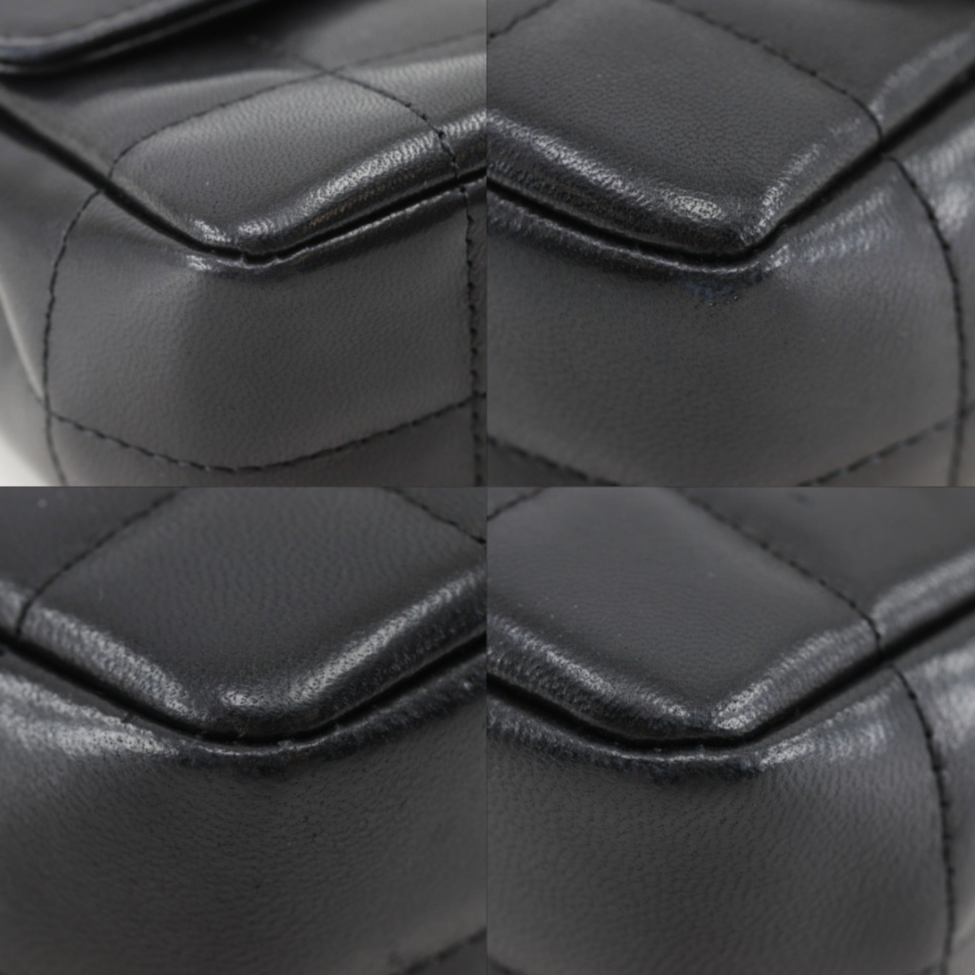 Chanel Chocolate Bar Black Leather Shoulder Bag (Pre-Owned)