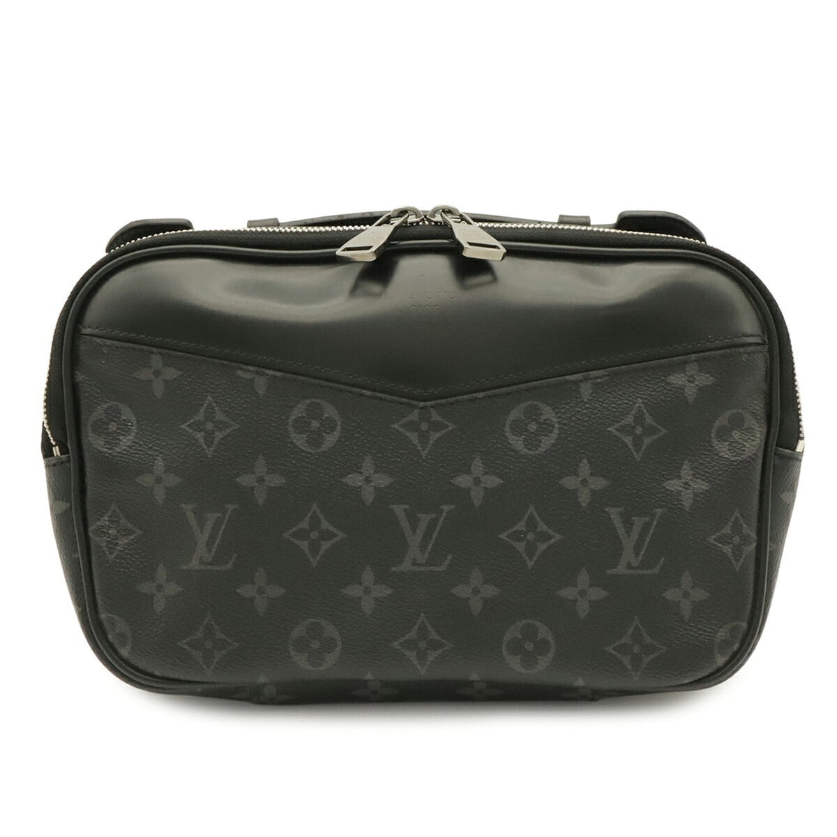Louis Vuitton Black Gray Monogram Eclipse Canvas Leather Clutch Bag Pouch Sling Bag (Pre-Owned)