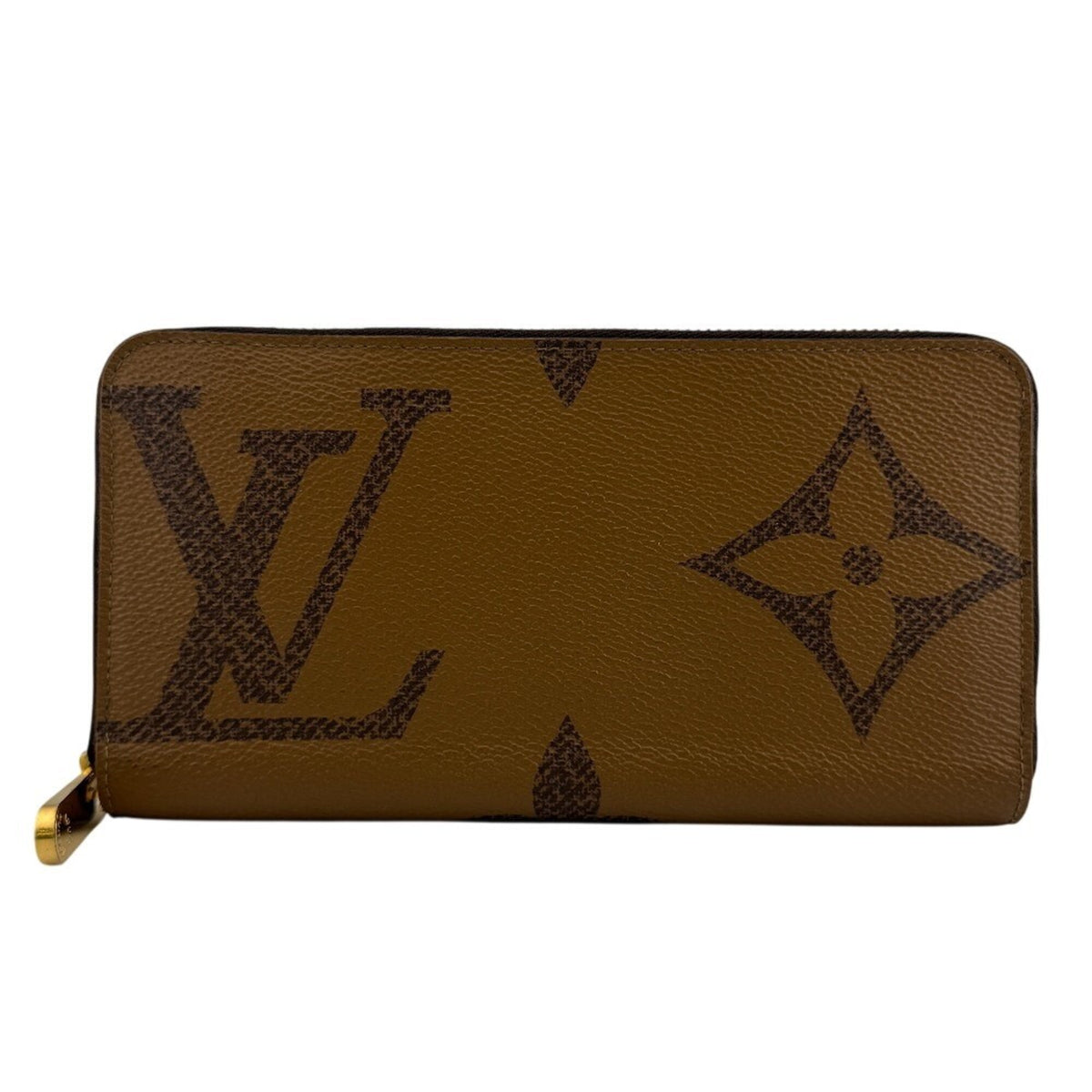 Louis Vuitton Brown Leather Long Wallet (Bi-Fold) (Pre-Owned)