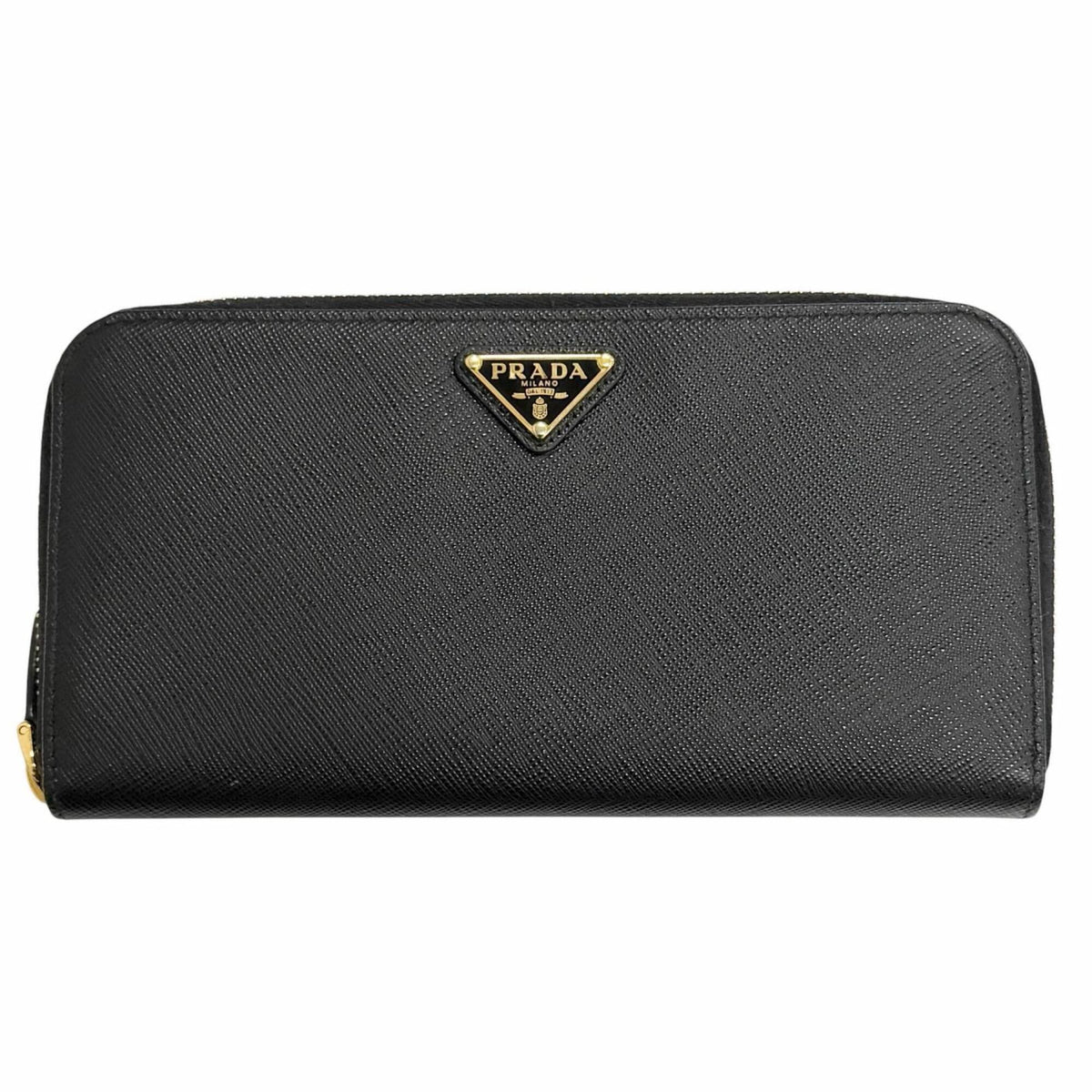 Prada Black Leather Long Wallet (Bi-Fold) (Pre-Owned)