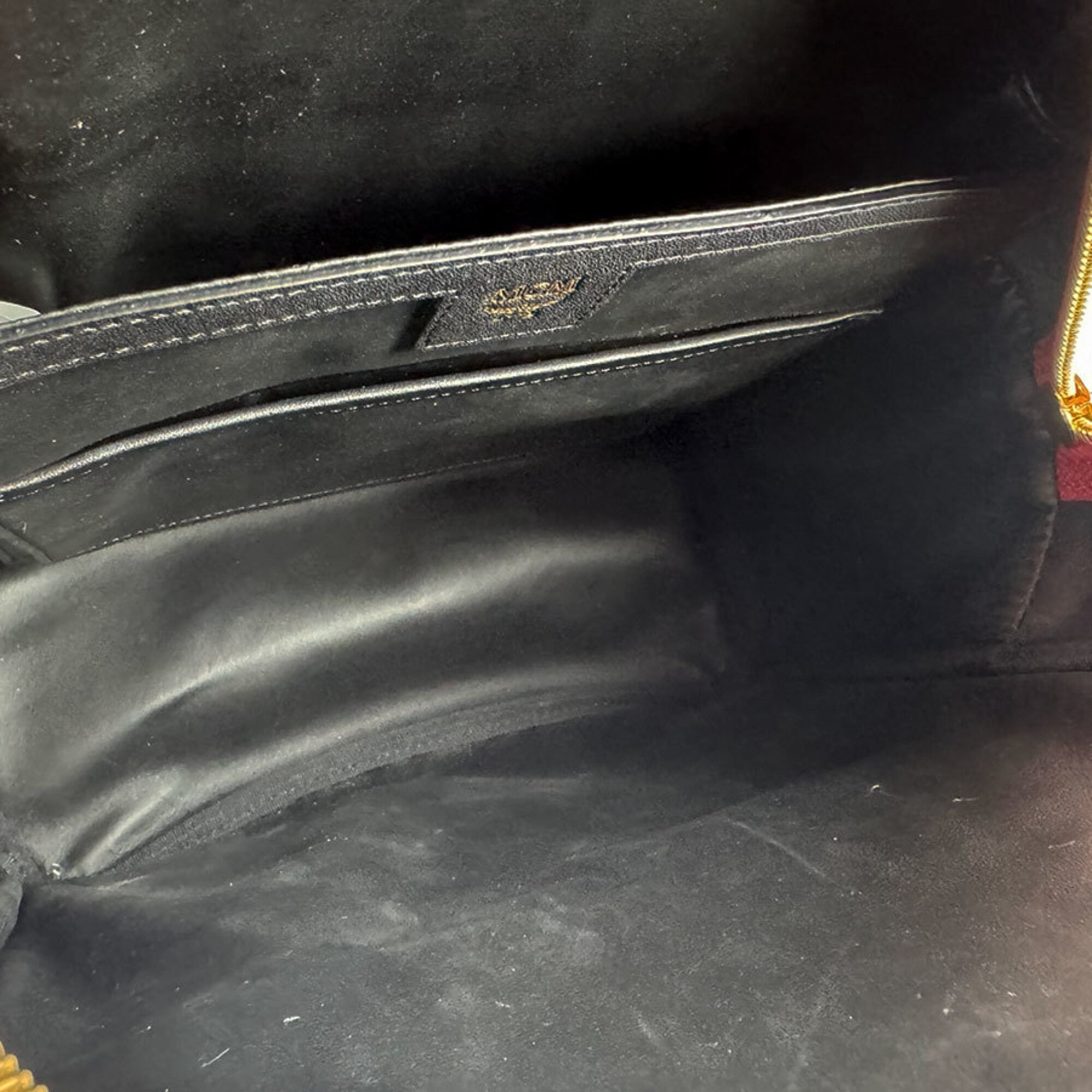 Mcm Red Color Leather Backpack (Pre-Owned)