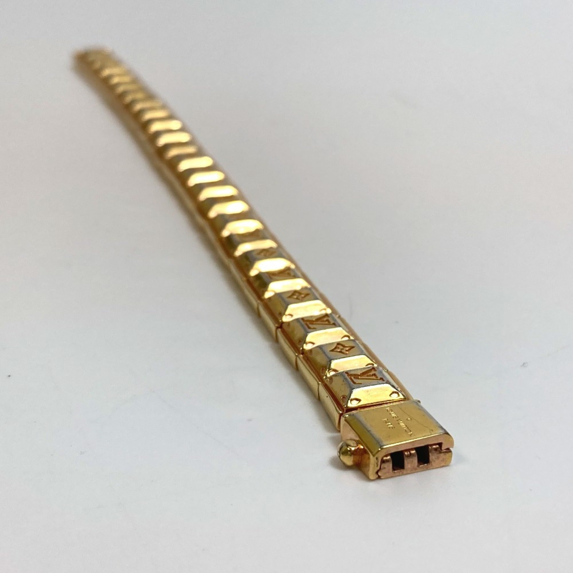 Louis Vuitton Gold Metal Tennis Bracelet (Pre-Owned)