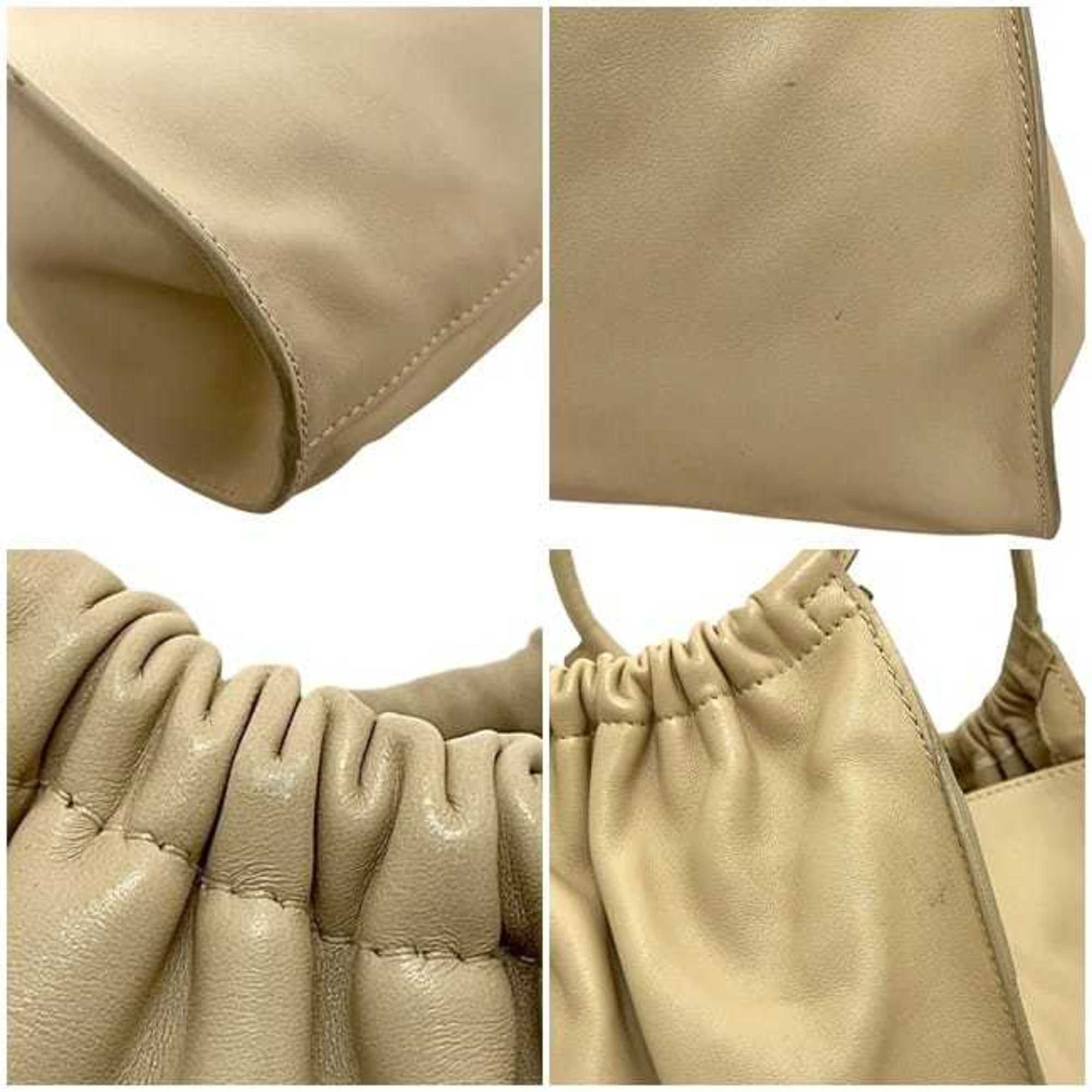 Gucci Beige Leather Tote Bag (Pre-Owned)