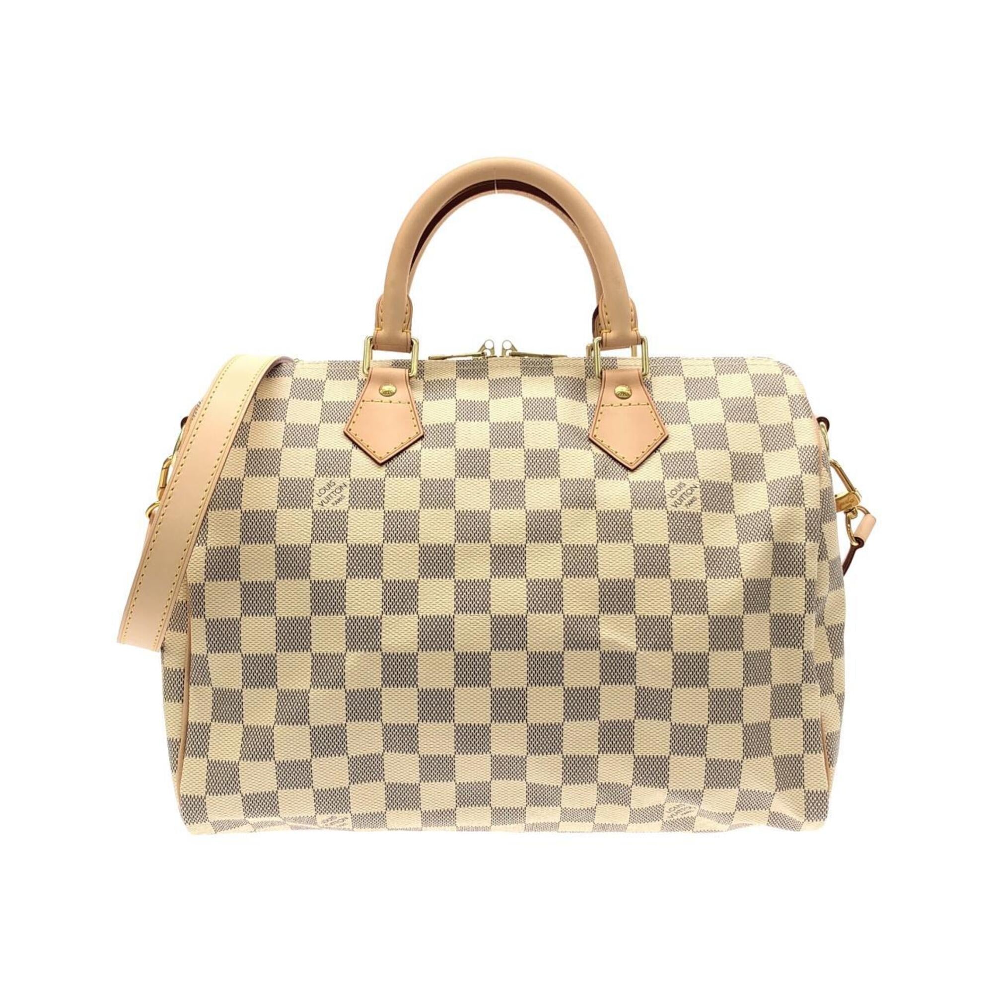 Louis Vuitton Azur Damier Azur Damier Azur Coated Canvas Boston Bag (Pre-Owned)