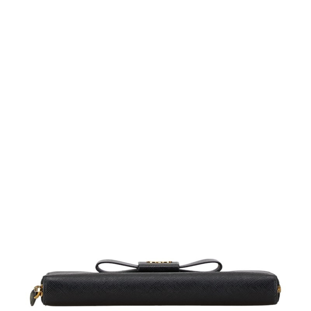 Prada Black Leather Long Wallet (Bi-Fold) (Pre-Owned)
