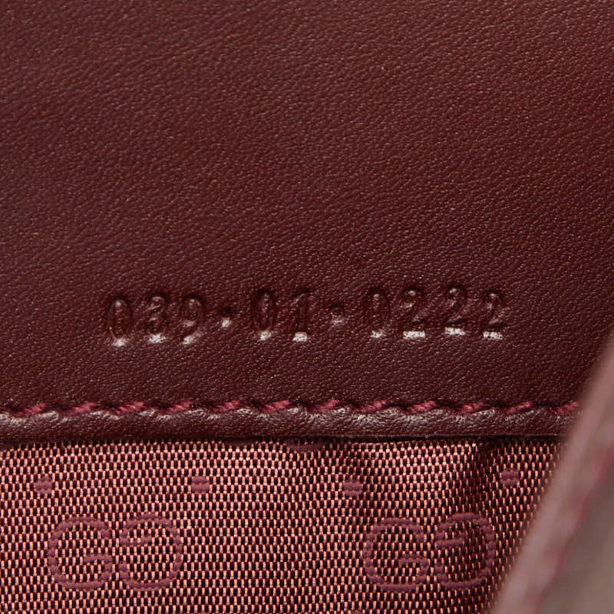 Gucci Bordeaux Red Color Wine Leather Document Case (Pre-Owned)
