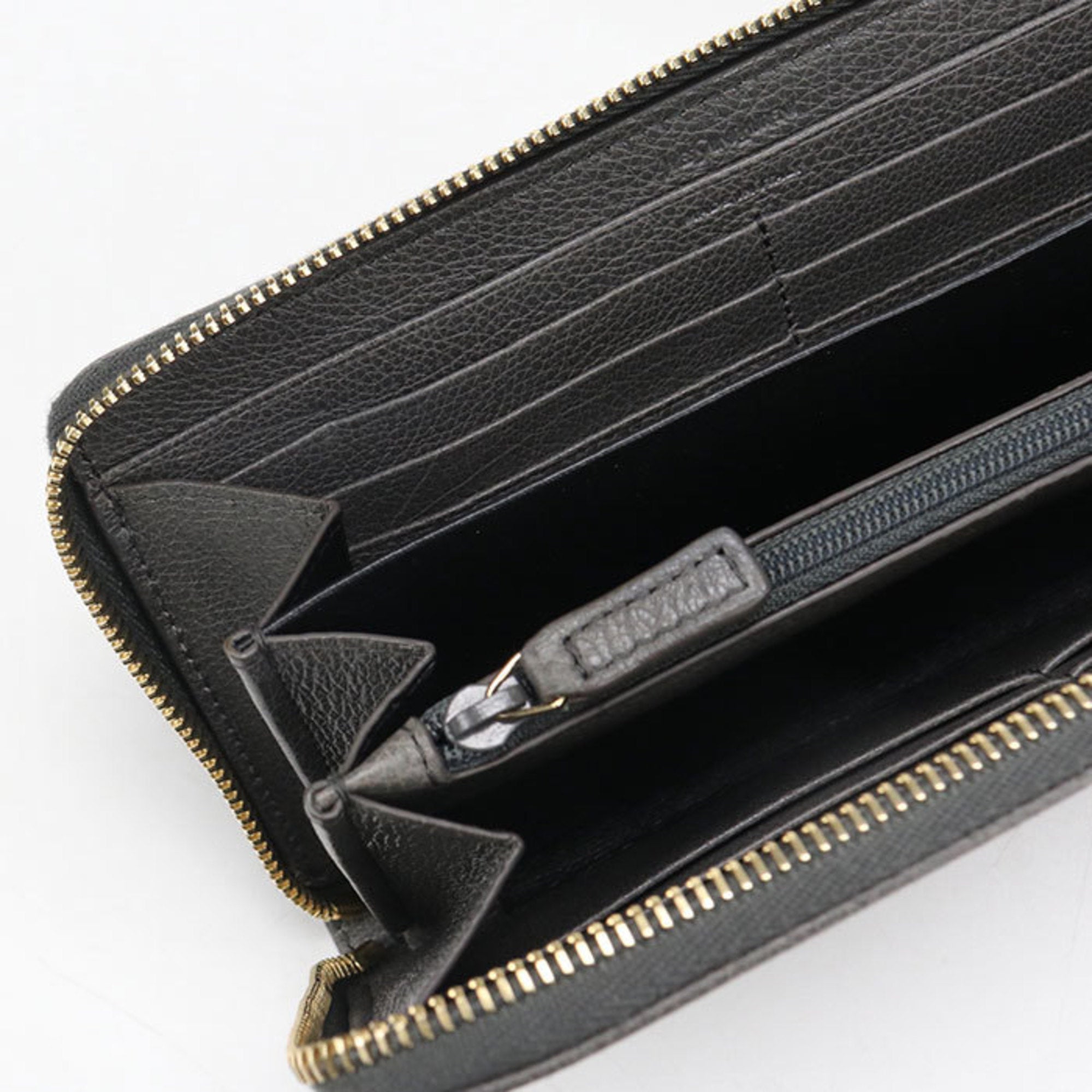 Saint Laurent Gray Leather Coin Purse/Coin Case (Pre-Owned)