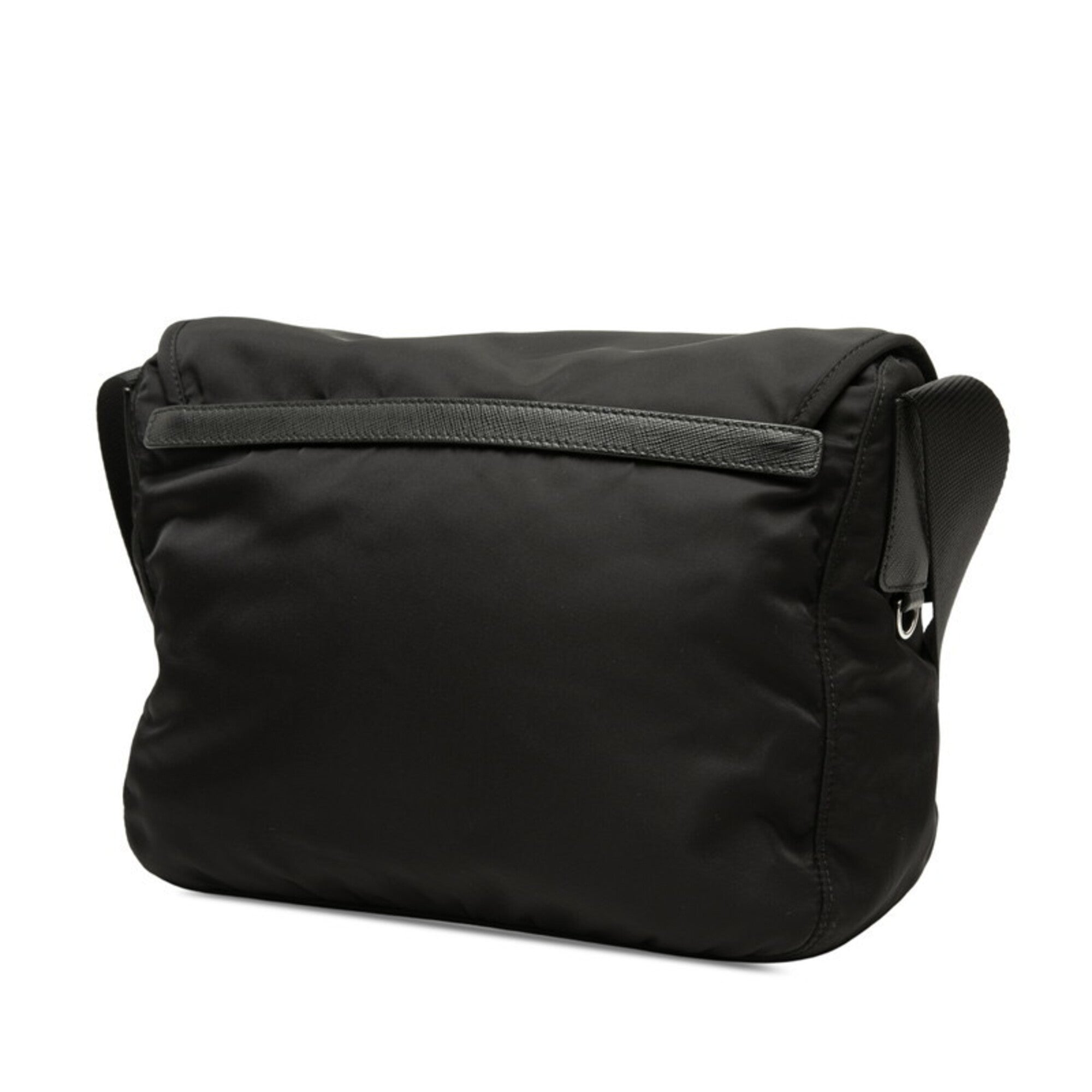 Prada Black Nylon Leather Shoulder Bag (Pre-Owned)