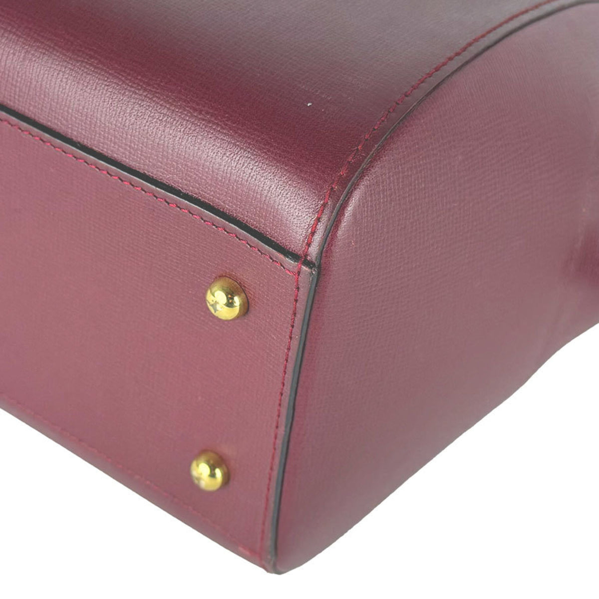 Cartier Bordeaux Leather Handbag (Pre-Owned)
