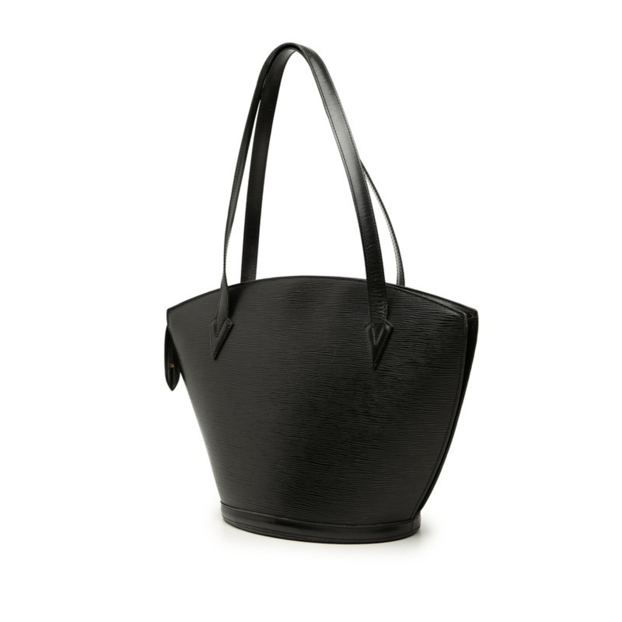 Louis Vuitton Black Noir Leather Shoulder Bag Tote Bag (Pre-Owned)