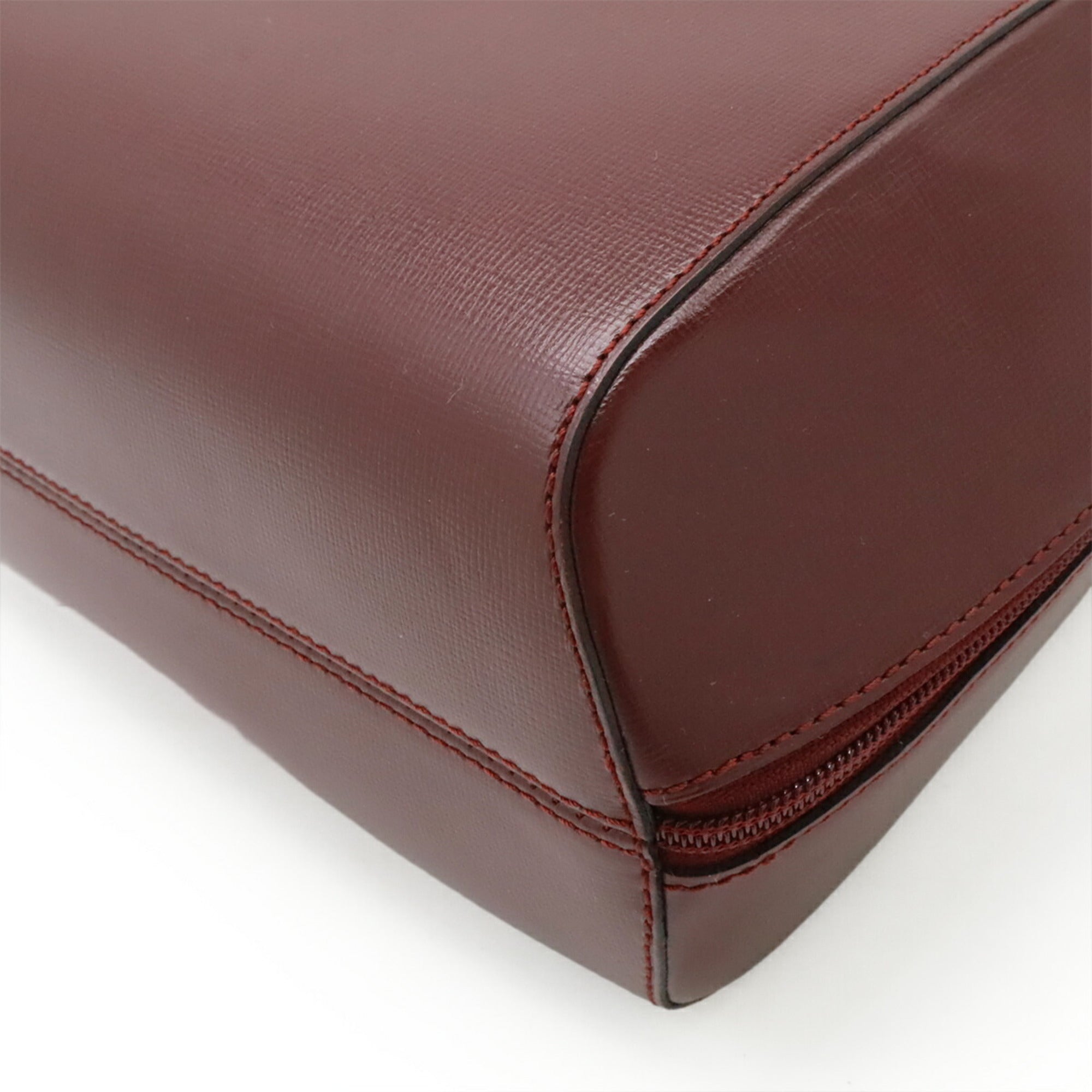 Cartier Bordeaux Leather Backpack (Pre-Owned)