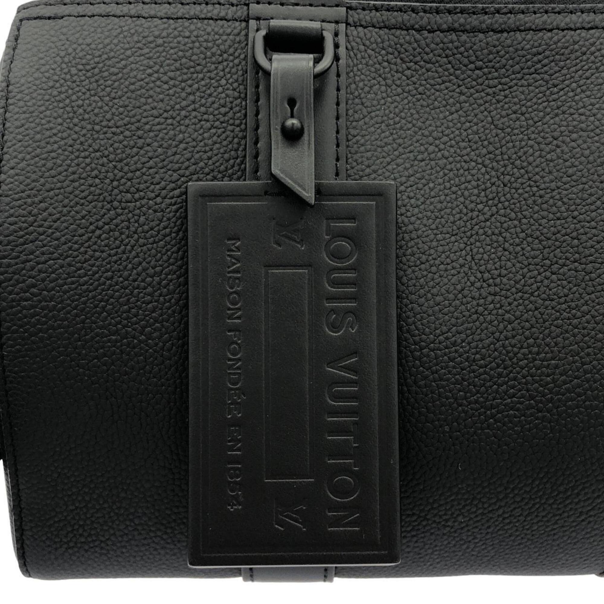 Louis Vuitton Black Leather Shoulder Bag (Pre-Owned)