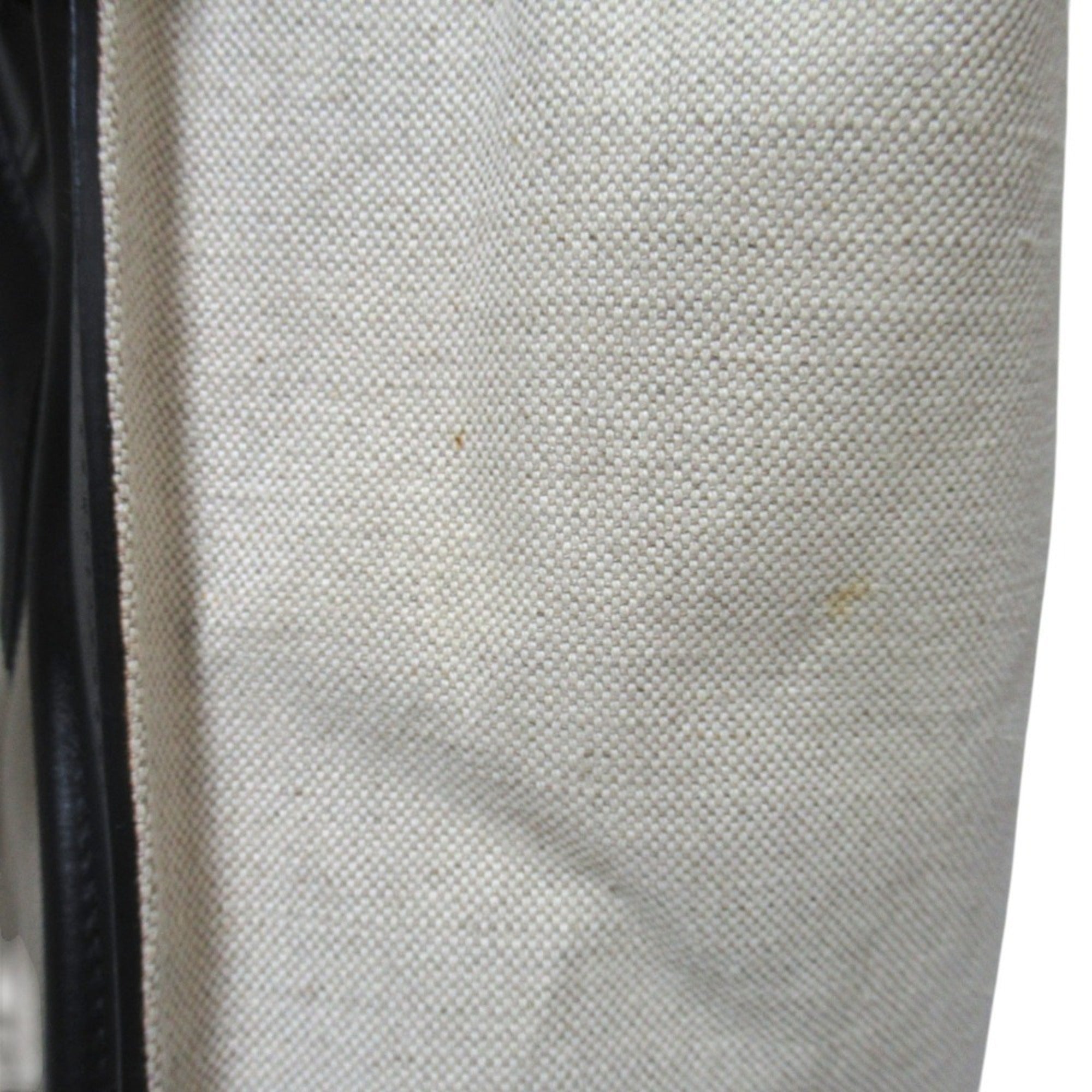 Celine Luggage Black Light Beige Canvas Leather Tote Bag (Pre-Owned)