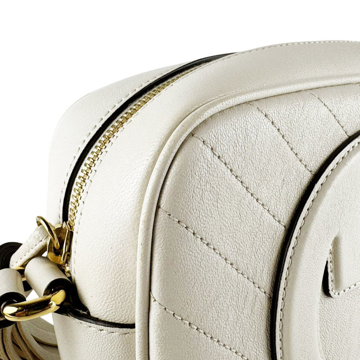 Gucci Ivory Leather Shoulder Bag (Pre-Owned)