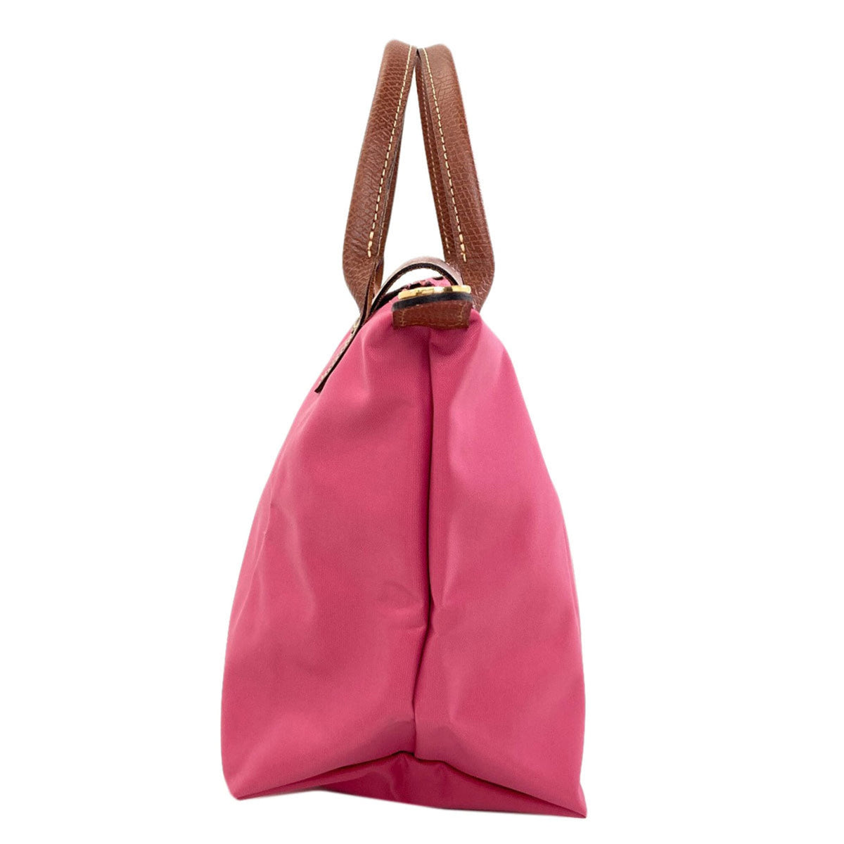 Longchamp Brown Pink Nylon Handbag (Pre-Owned)