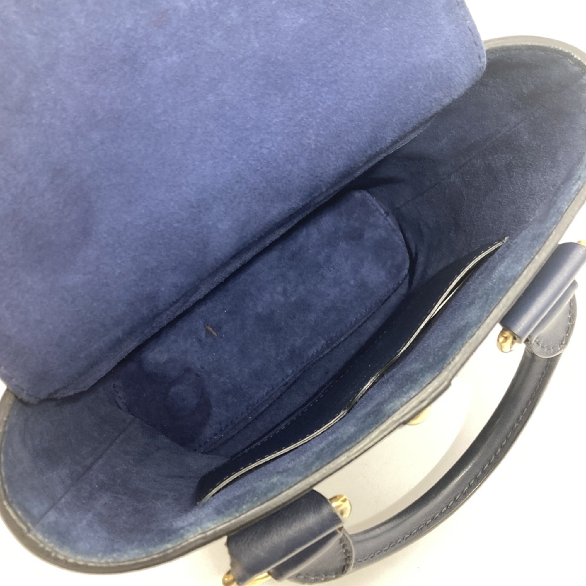 Christian Dior Navy Leather Handbag (Pre-Owned)