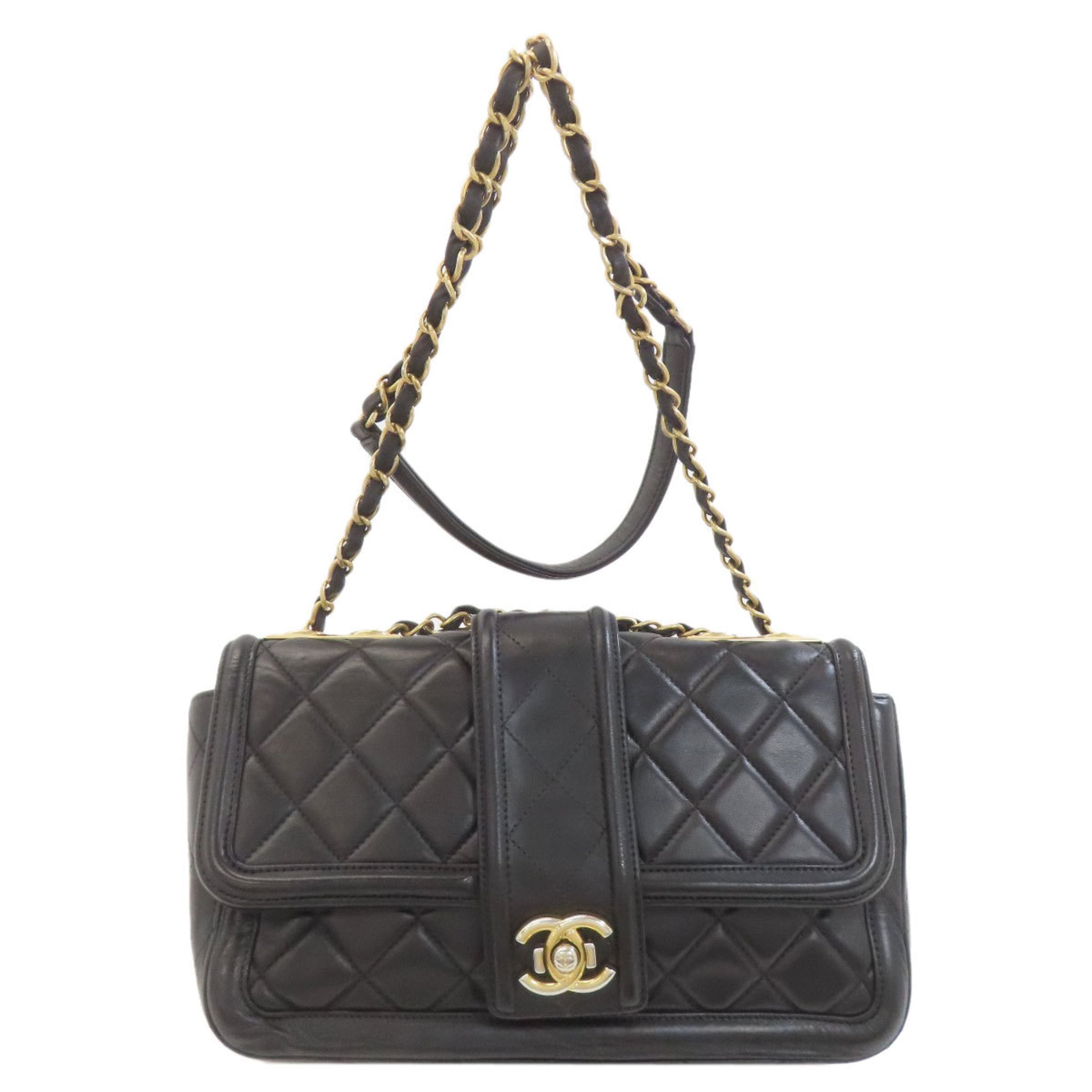 Chanel Black Leather Shoulder Bag (Pre-Owned)