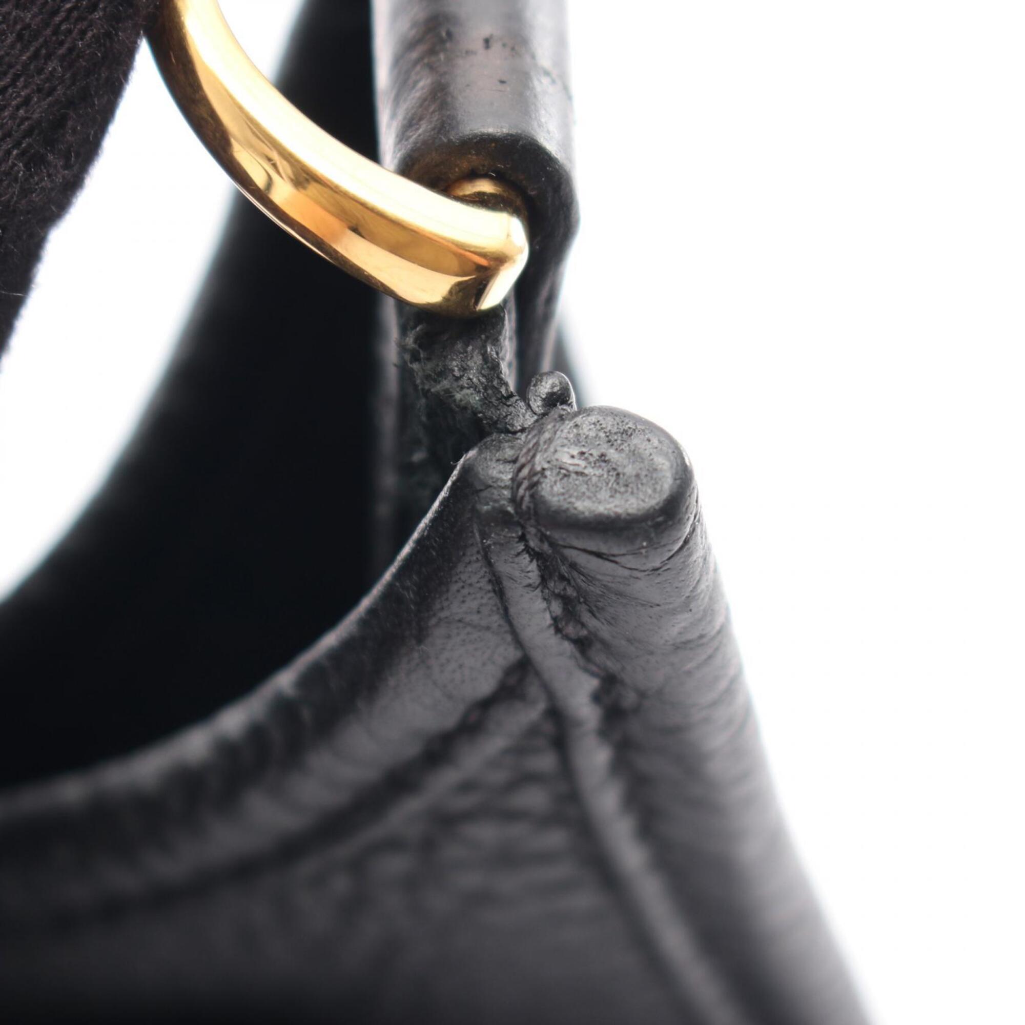 Hermes Black Taurillon Clemence Leather Leather Handbag Shoulder Bag (Pre-Owned)