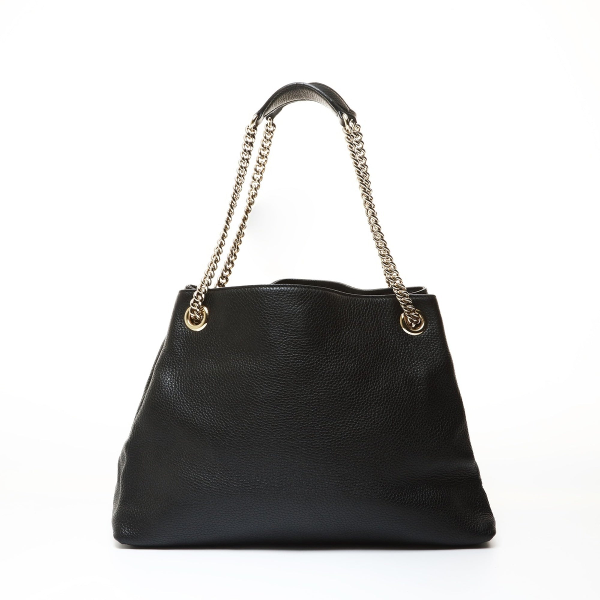 Gucci Soho Black Leather Shoulder Bag (Pre-Owned)