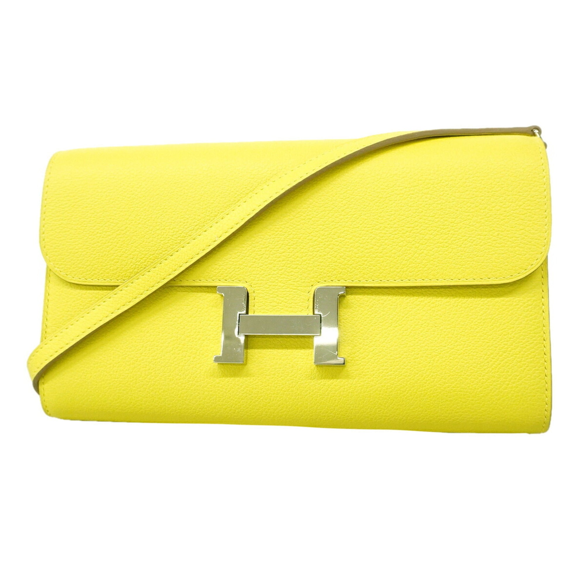Hermes Lime Chain/Shoulder Wallet (Pre-Owned)