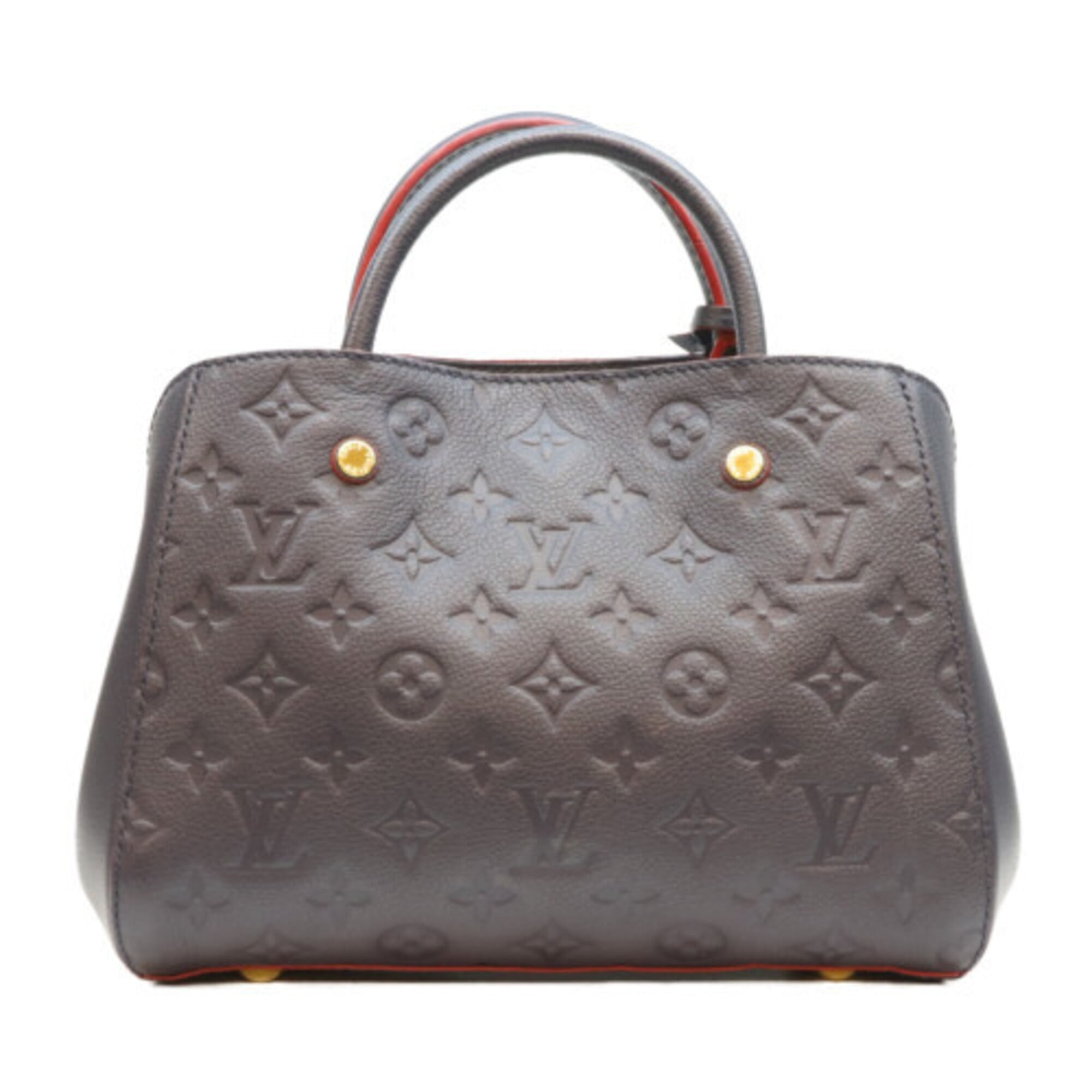 Louis Vuitton Navy Red Color Monogram Empreinte Shoulder Bag (Pre-Owned)