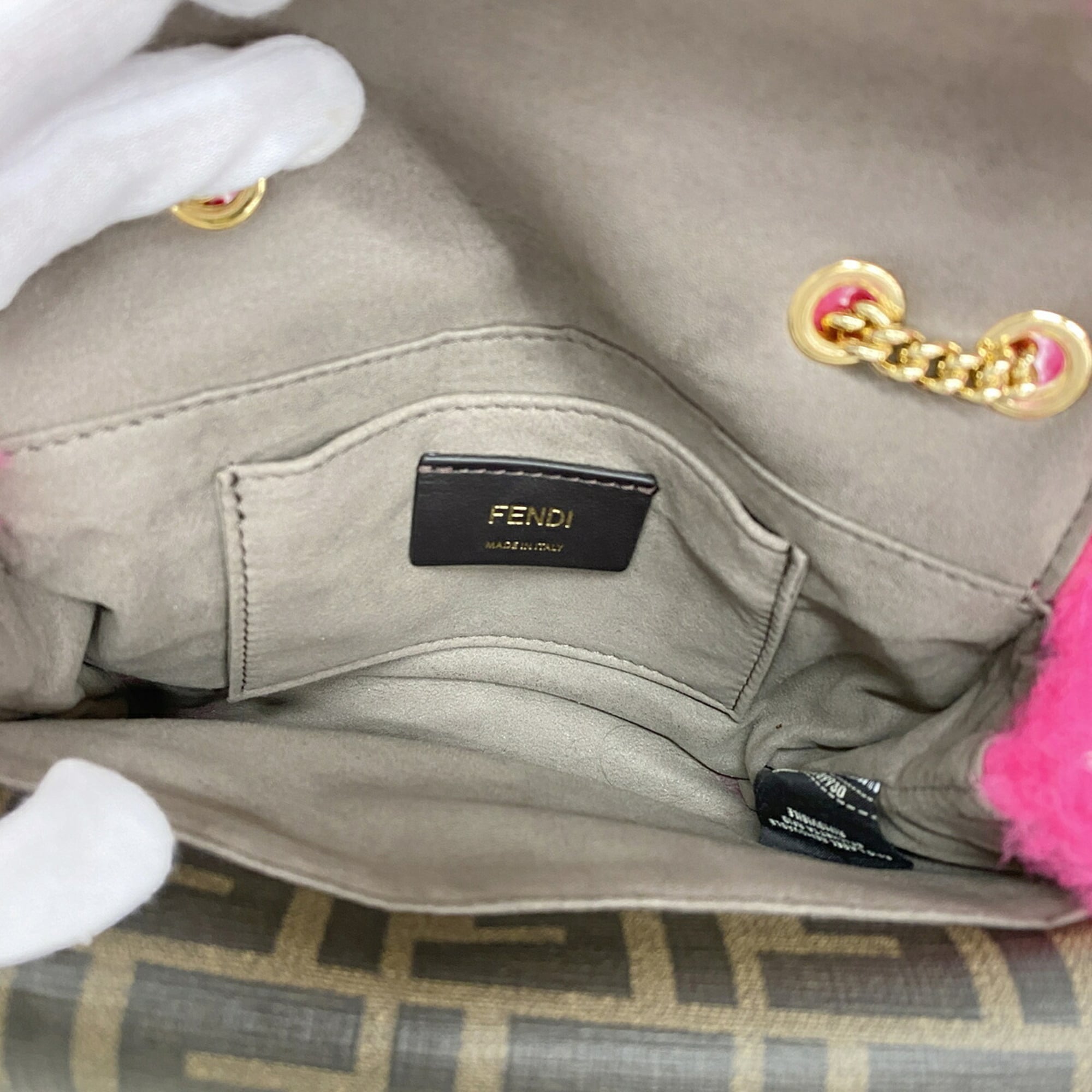 Fendi Pink Fur Shoulder Bag (Pre-Owned)