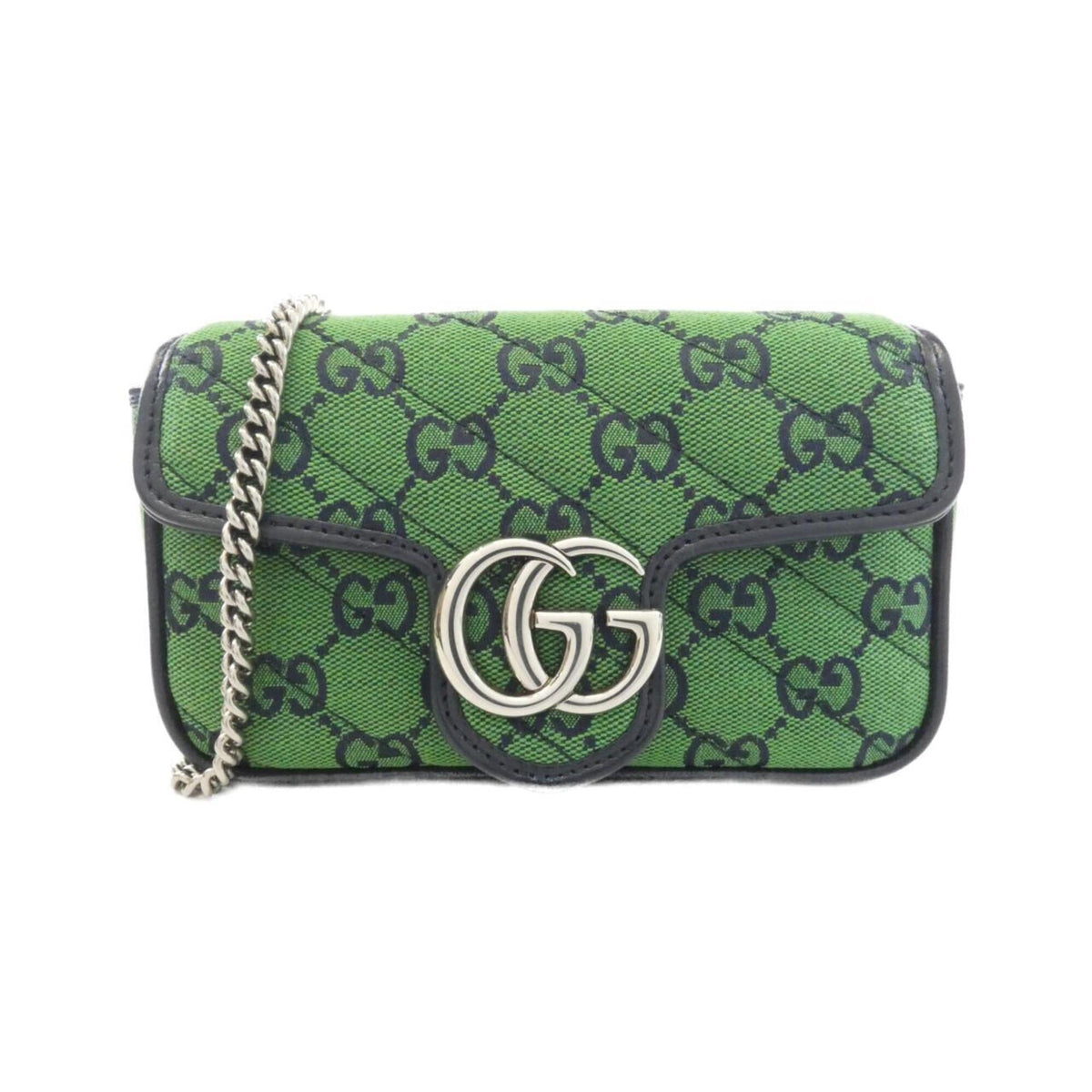 Gucci Green Gg Canvas Shoulder Bag (Pre-Owned)