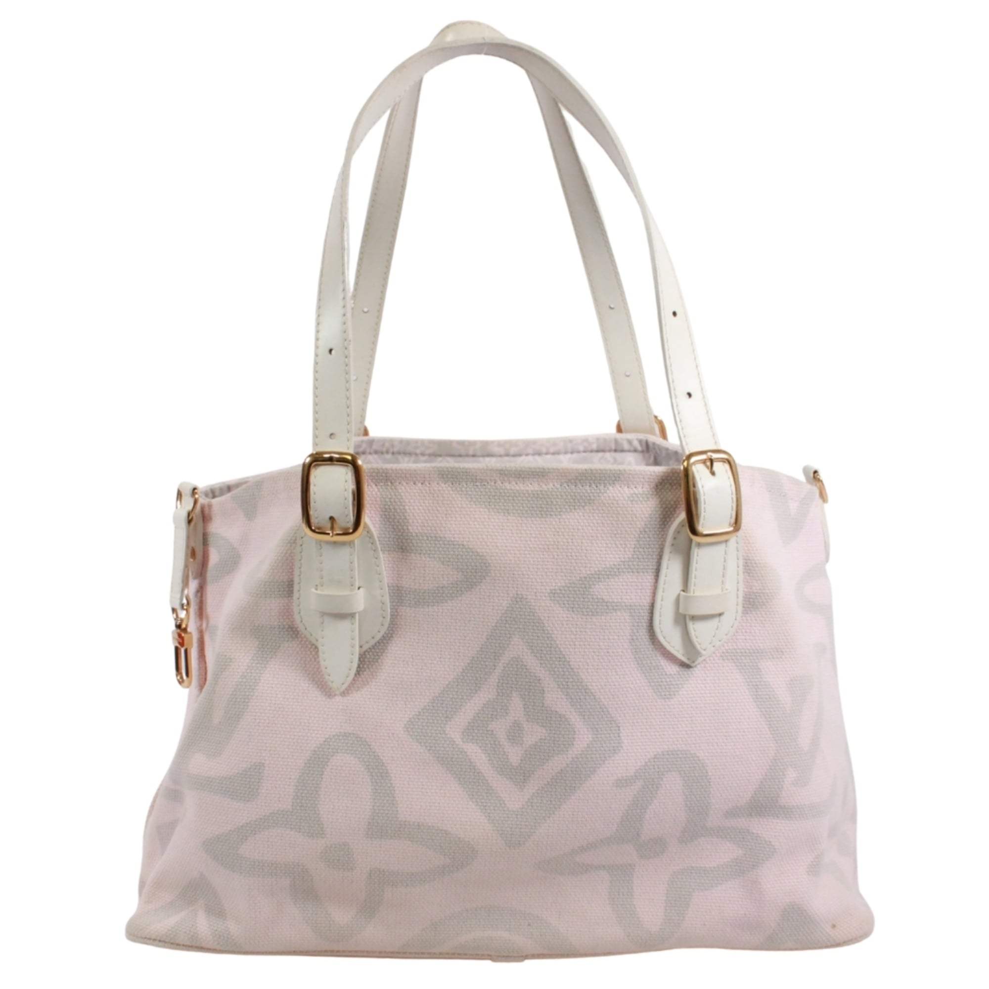 Louis Vuitton Pink Canvas Leather Tote Bag (Pre-Owned)