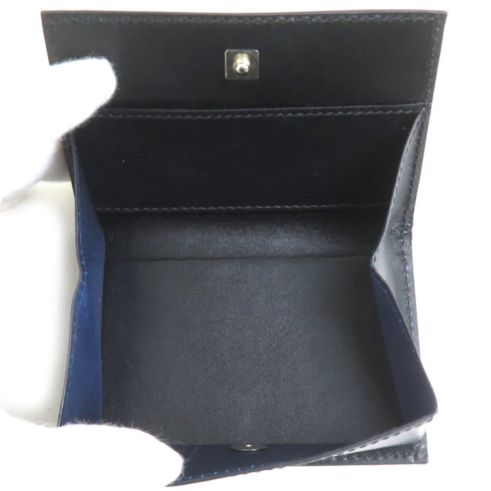 Salvatore Ferragamo Black Leather Coin Purse/Coin Case (Pre-Owned)