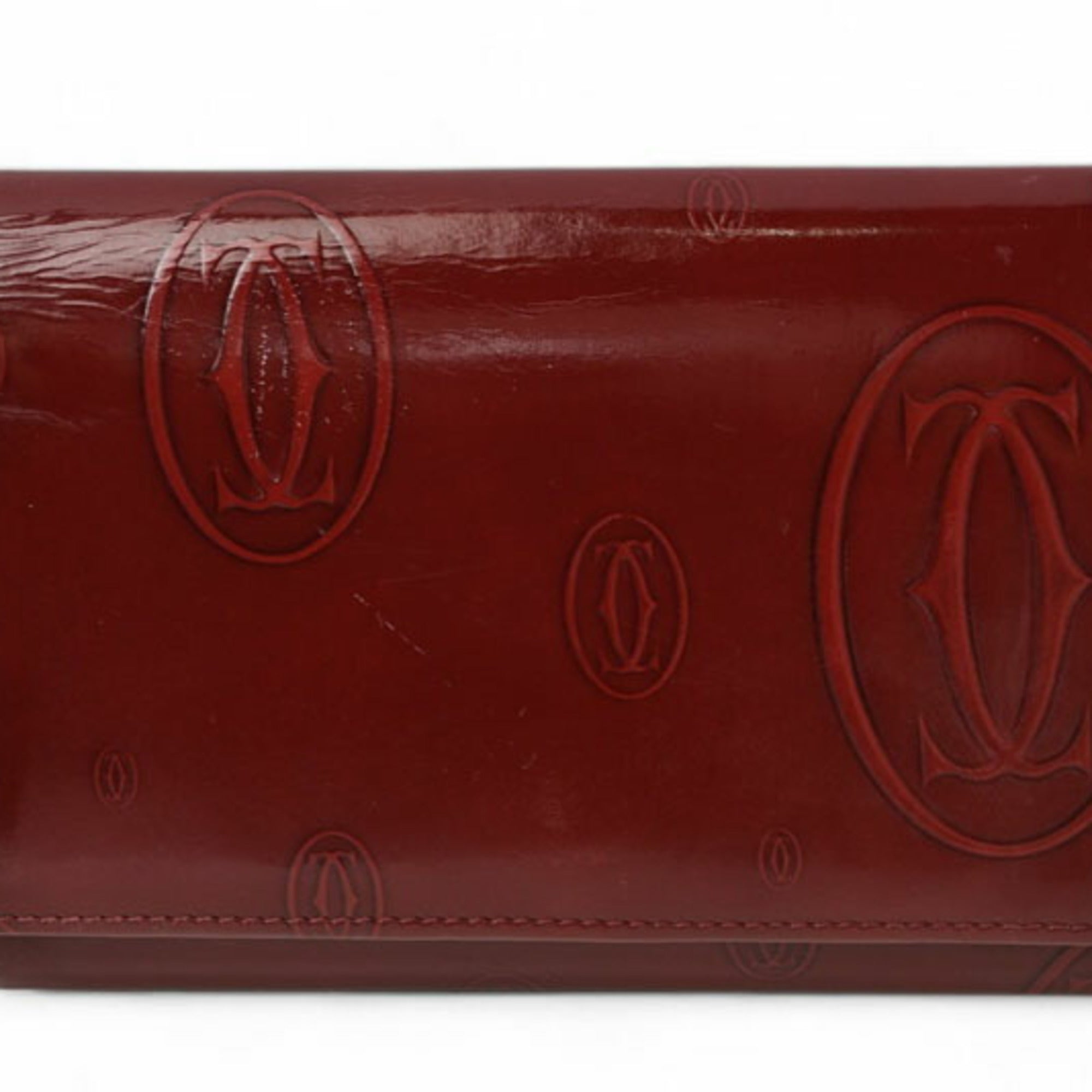 Cartier Bordeaux Leather Wallet (Bi-Fold) (Pre-Owned)