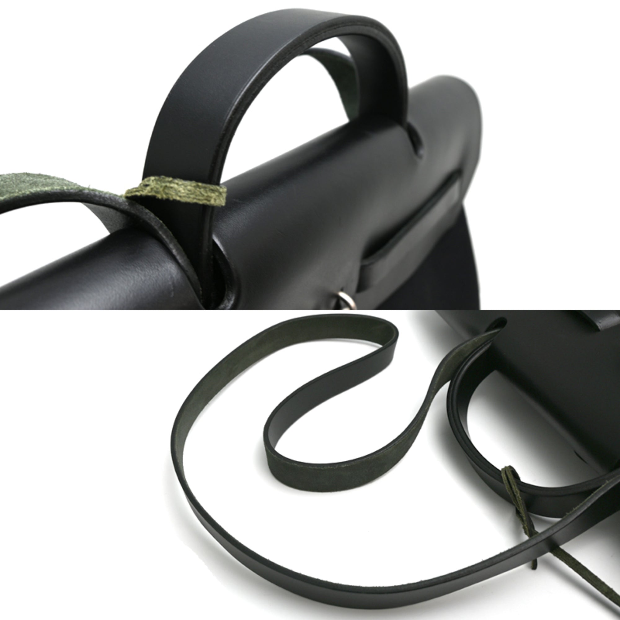 Hermes Black Toile Officier Shoulder Bag (Pre-Owned)