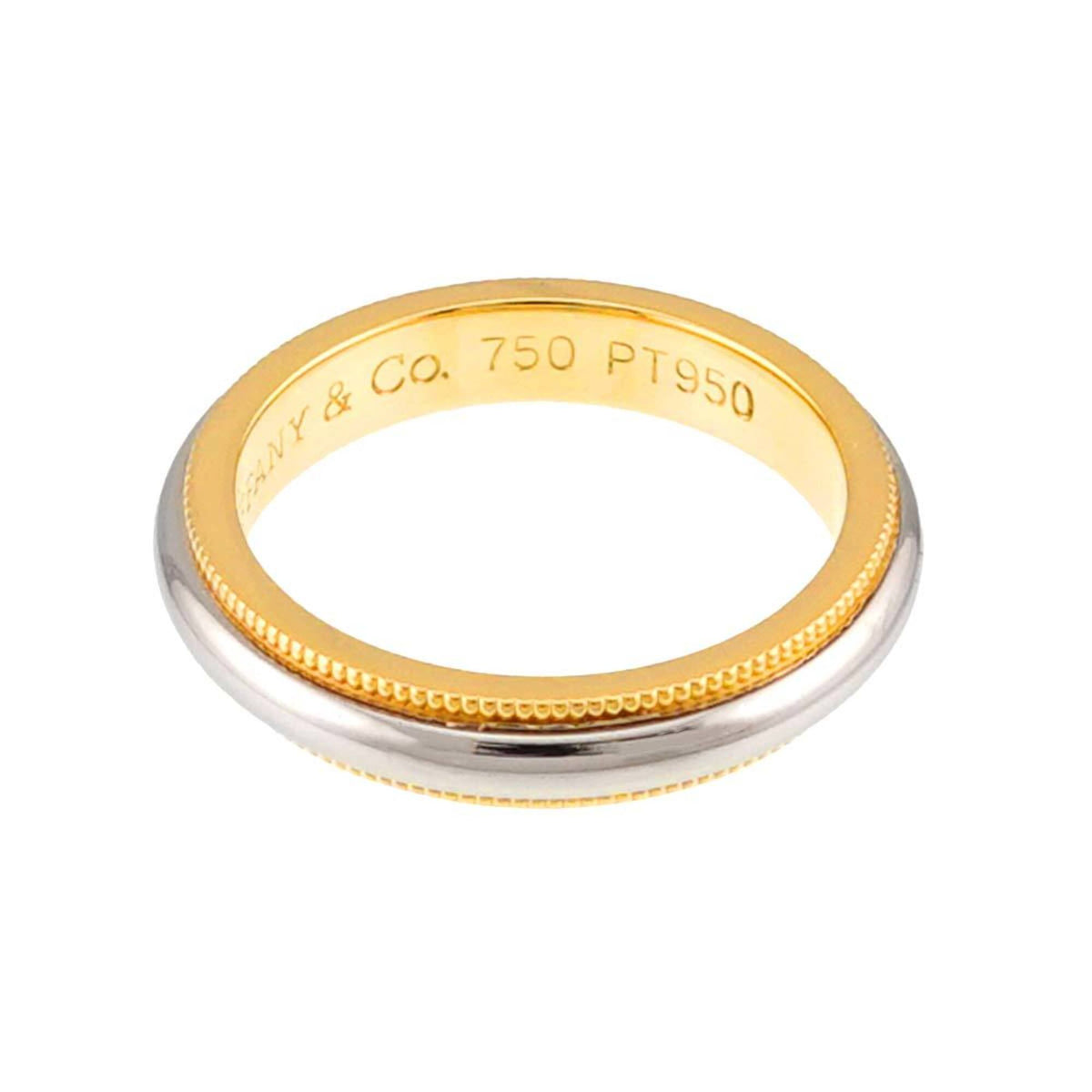 Tiffany Yellow Gold (18K) Platinum 950 Band Ring (Pre-Owned)